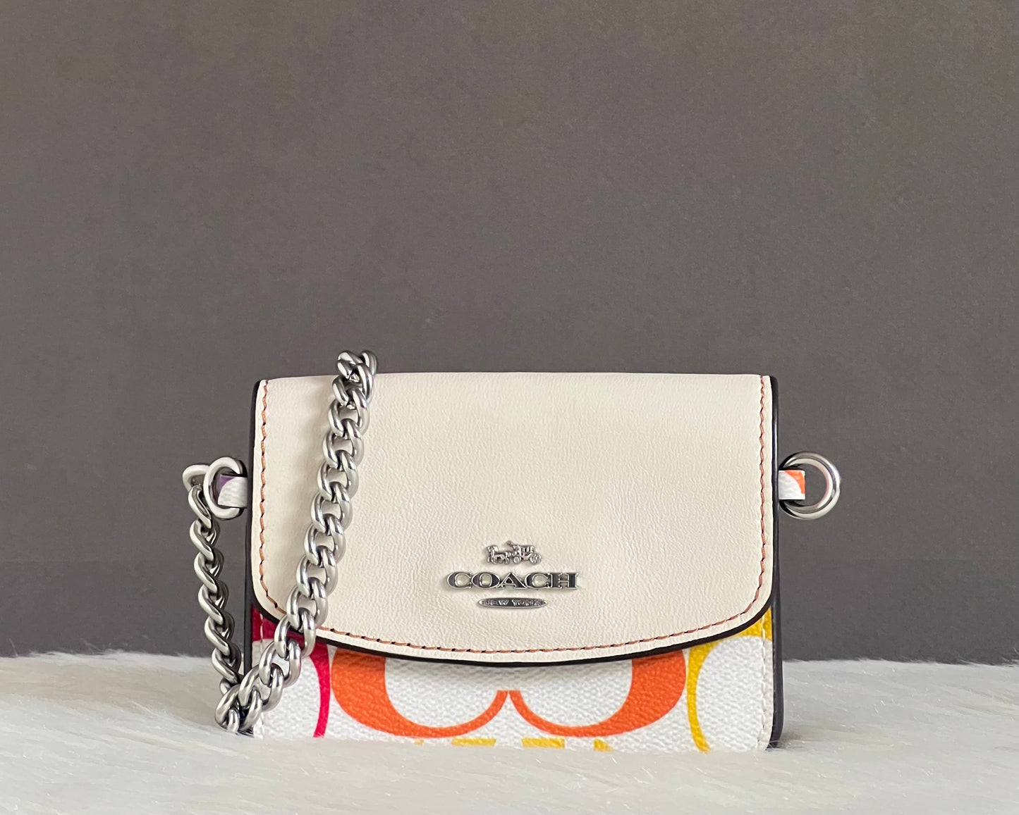 Coach Poppy Crossbody in Rainbow Signature Canvas