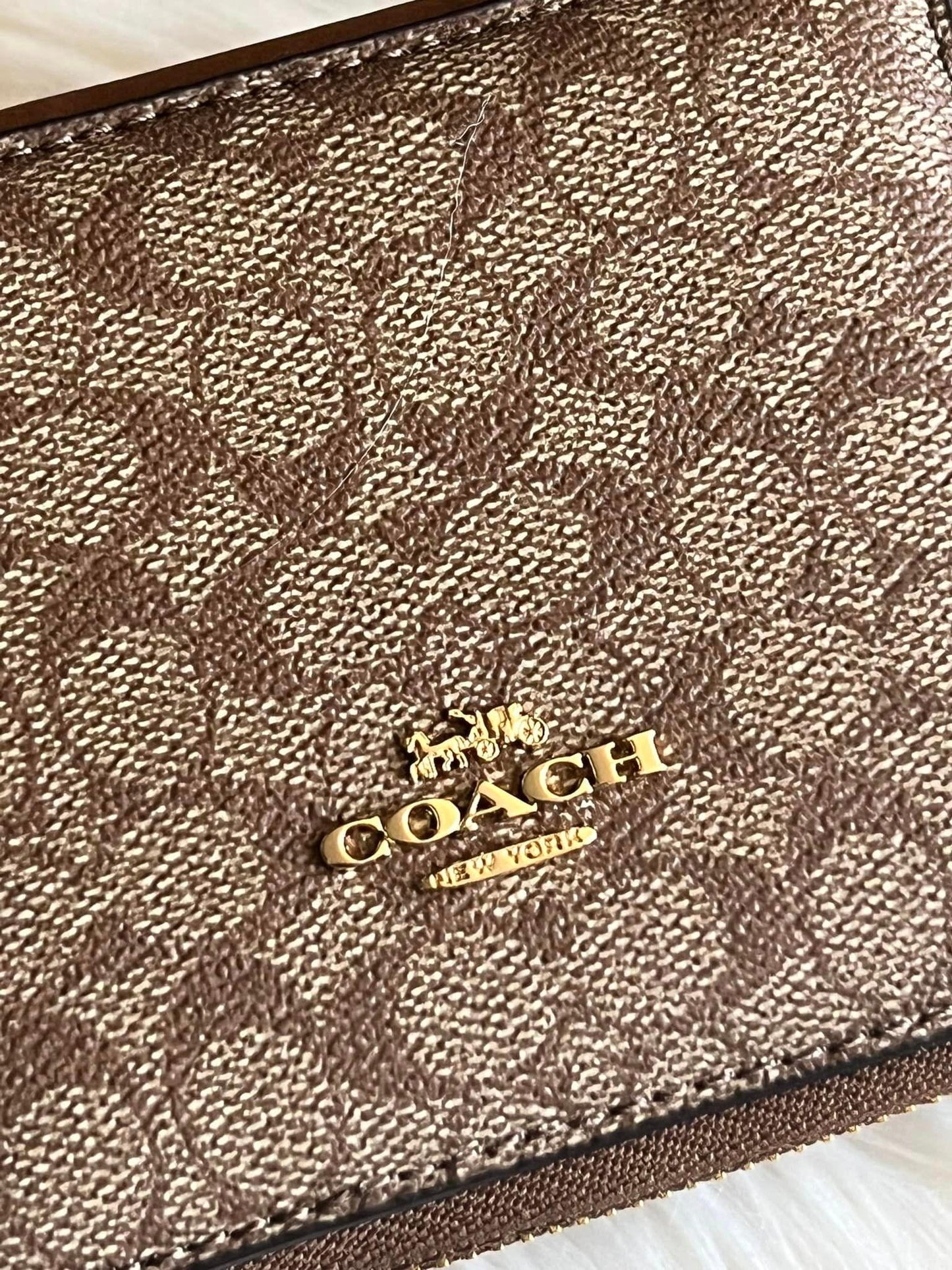 Coach Boxed Jewelry Box and Earrings Set in Signature Canvas