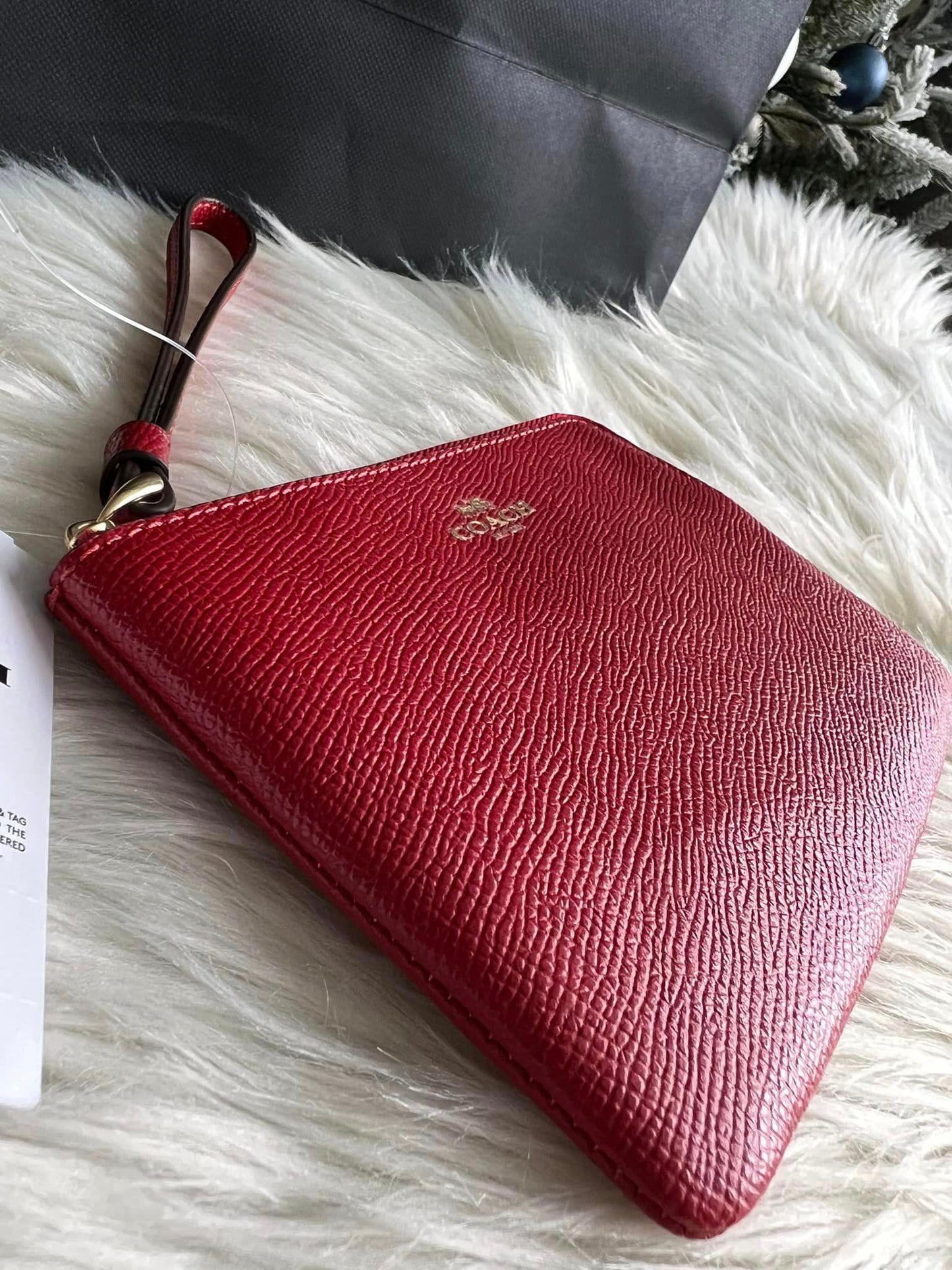 Coach Corner Zip Wristlet