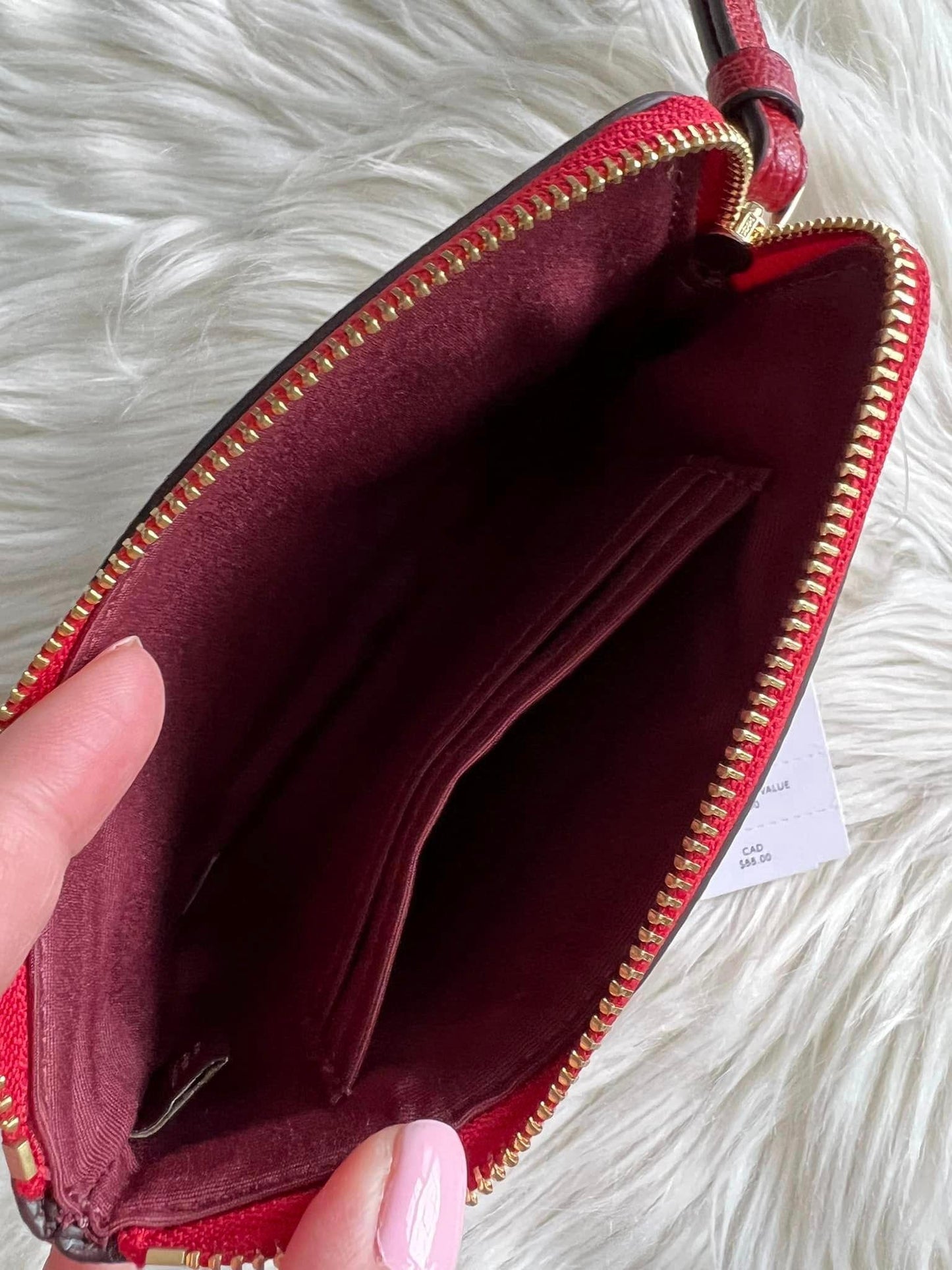 Coach Corner Zip Wristlet