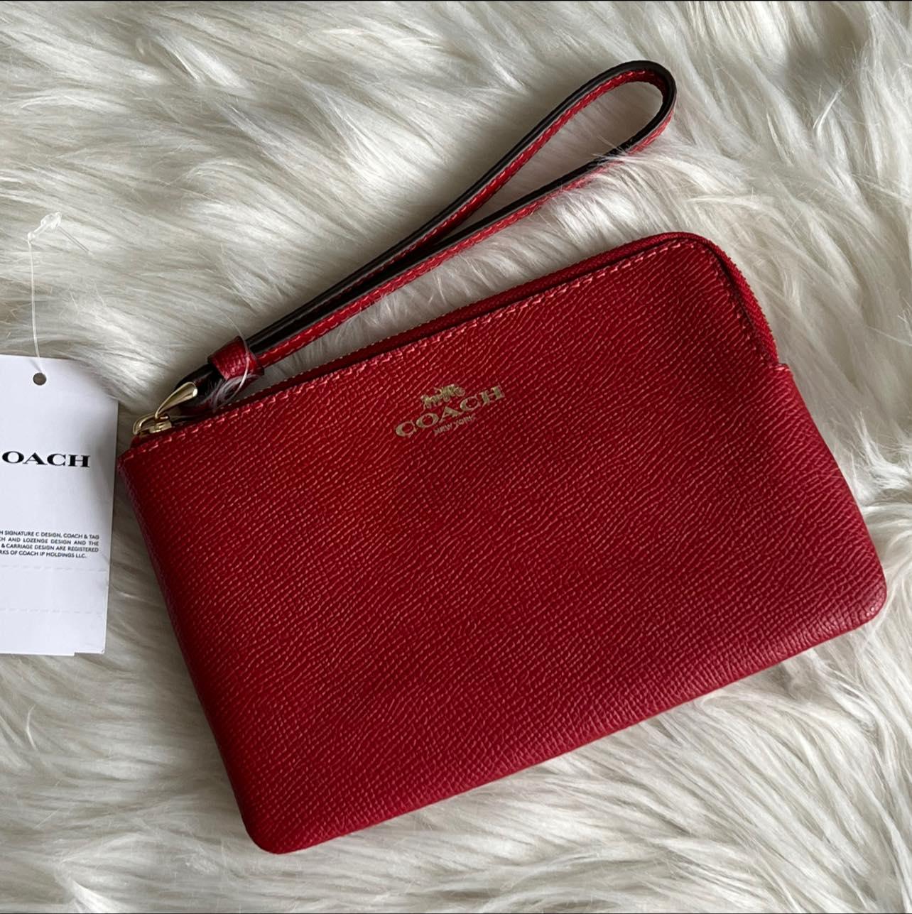 Coach Corner Zip Wristlet