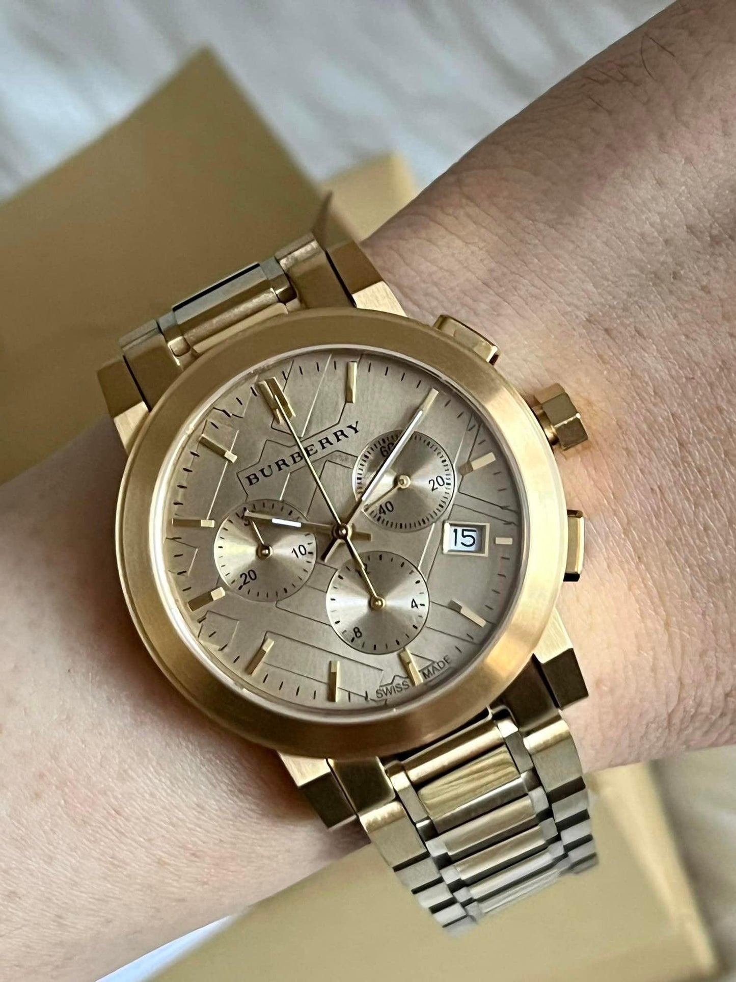 Burberry Unisex The City Gold Stainless Steel Watch