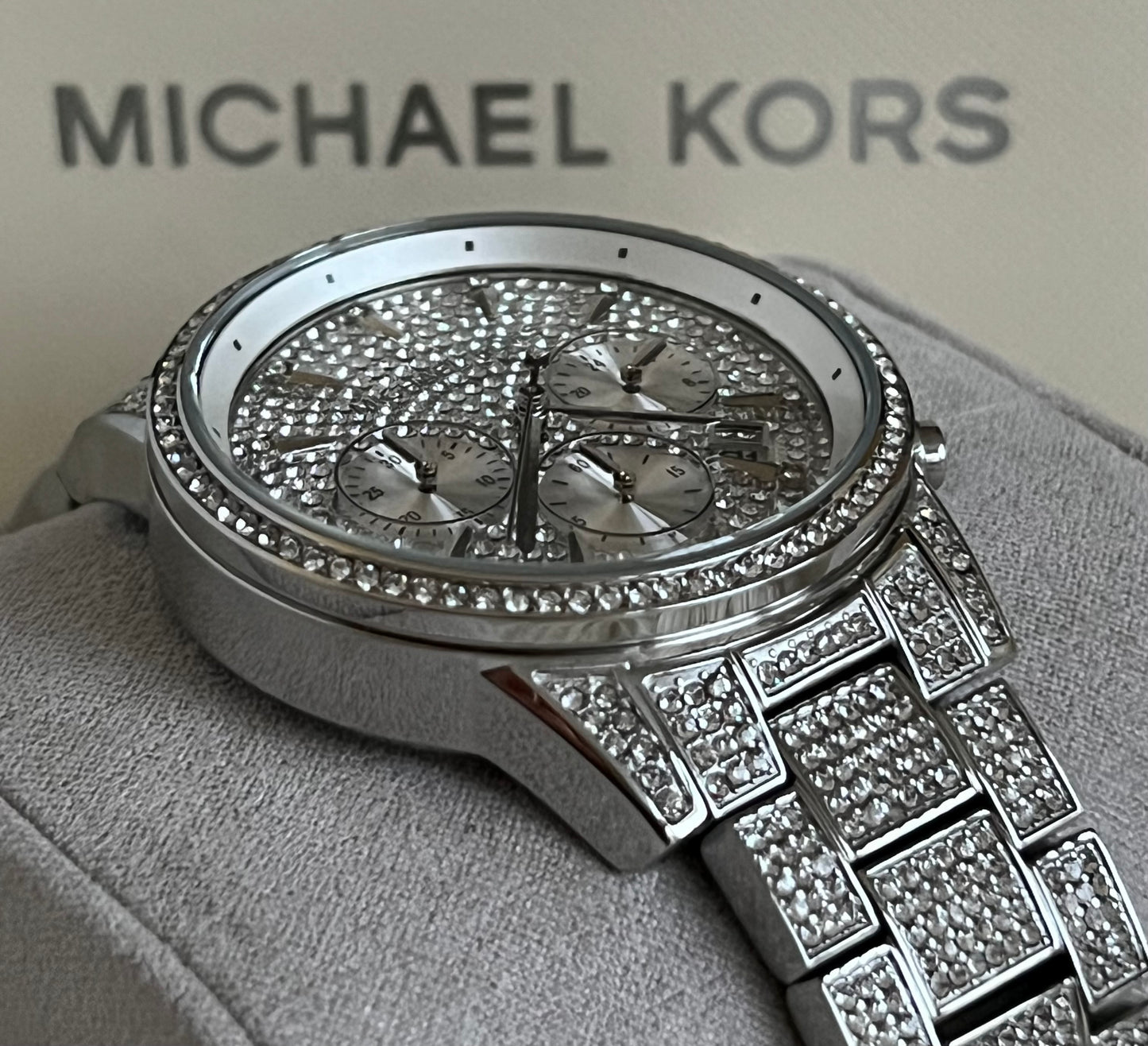 Michael Kors Women’s Ritz Pavé Silver Tone Watch