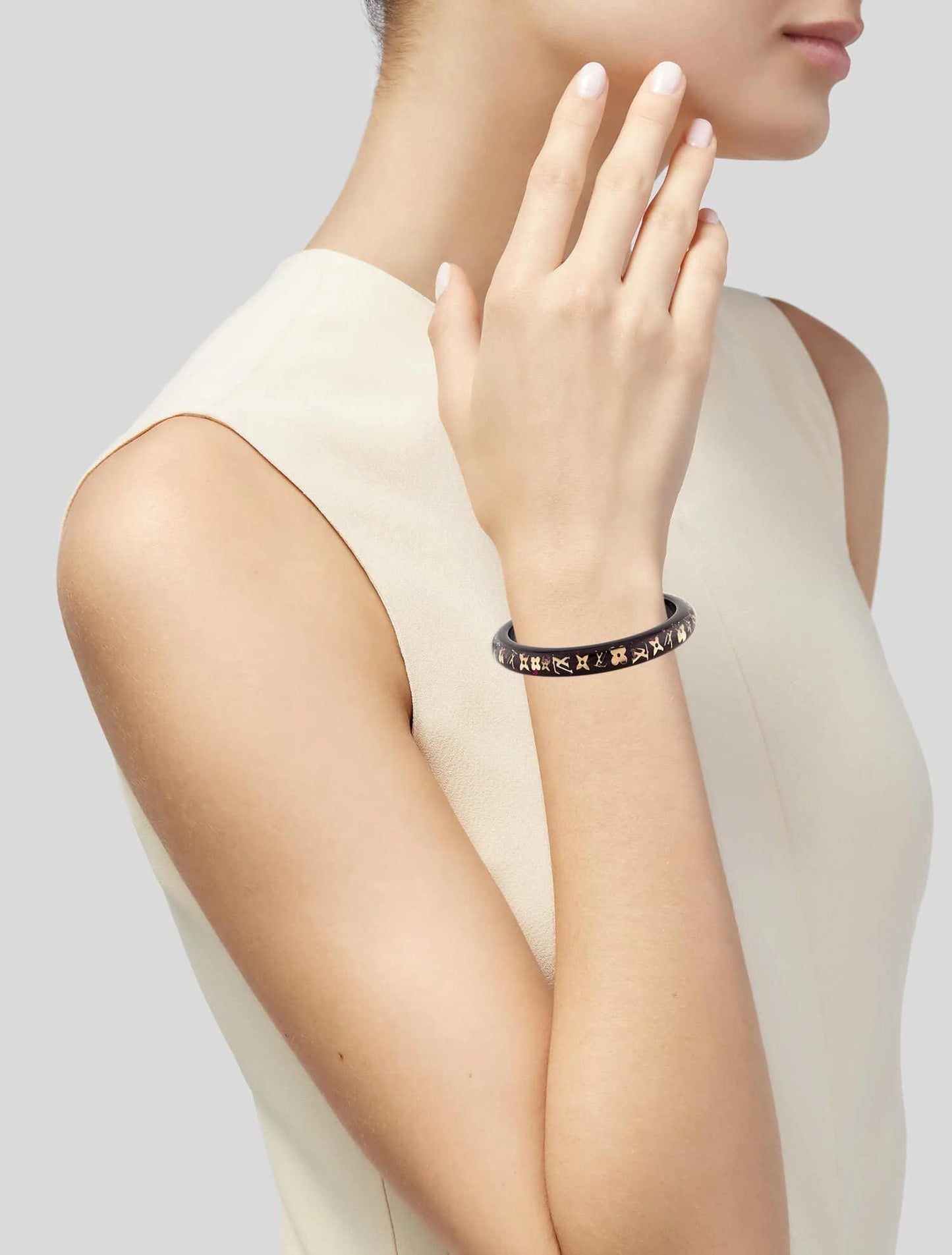 Louis Vuitton Monogram Narrow Inclusion Bangle Bracelet