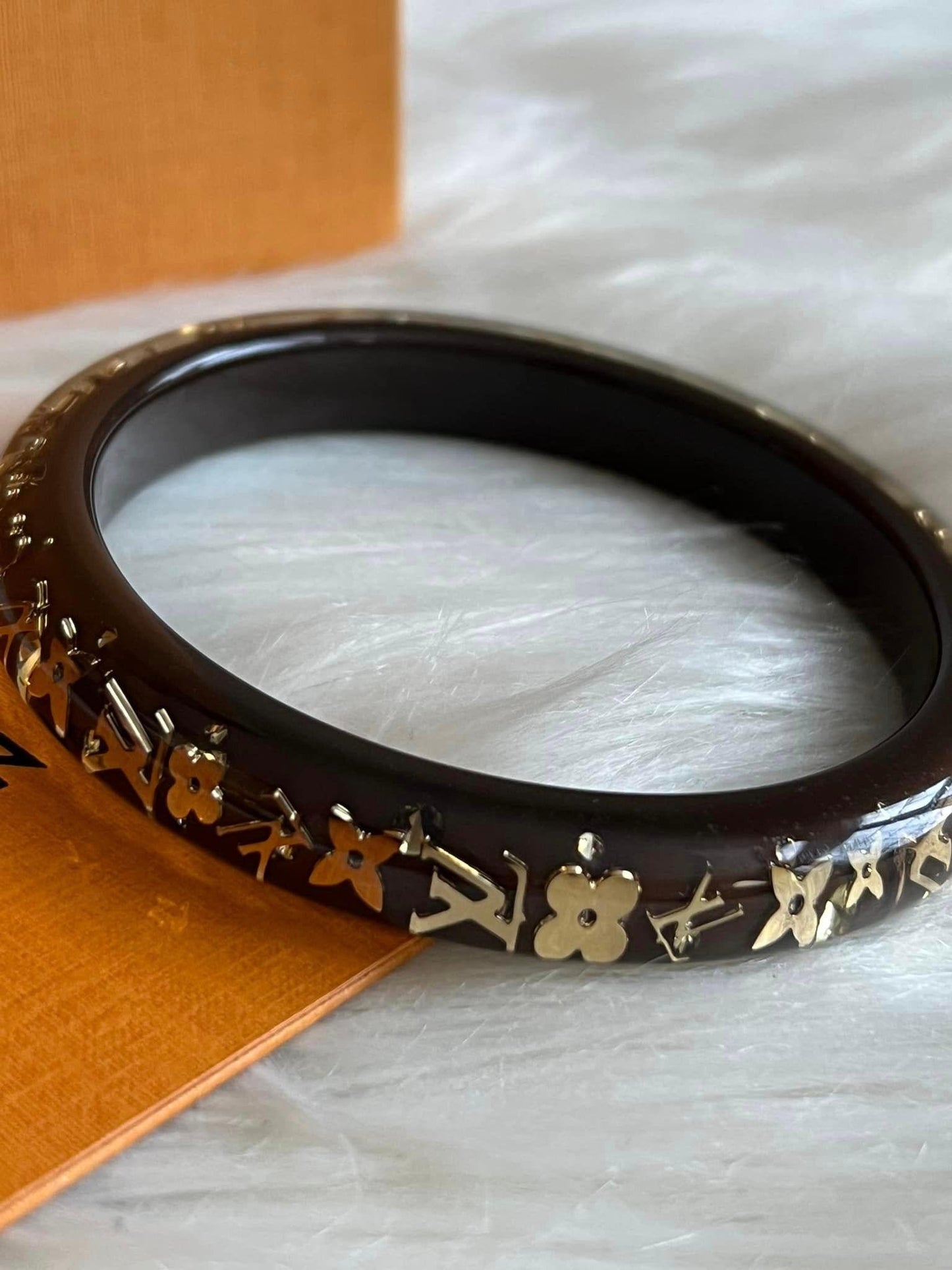 Louis Vuitton Monogram Narrow Inclusion Bangle Bracelet