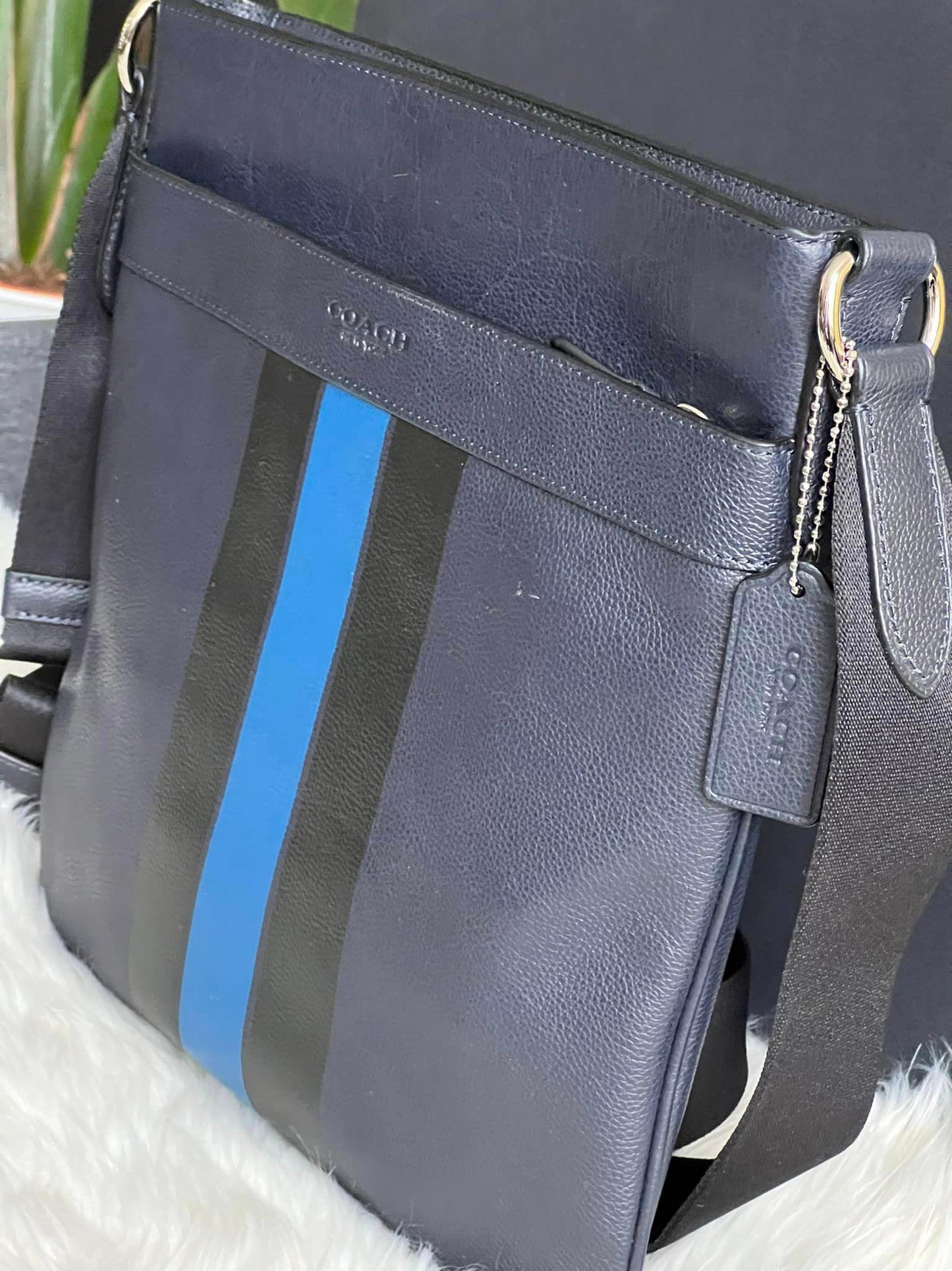 Coach Charles Crossbody in Varsity Leather