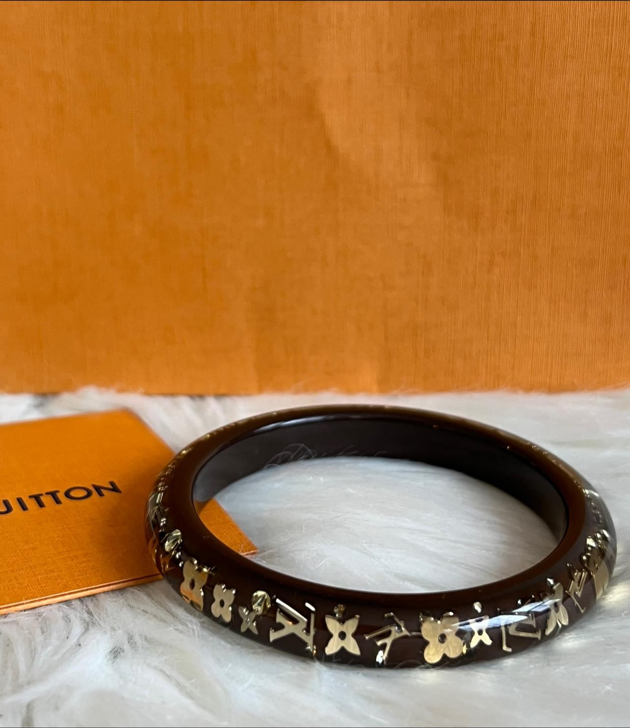 Louis Vuitton Monogram Narrow Inclusion Bangle Bracelet