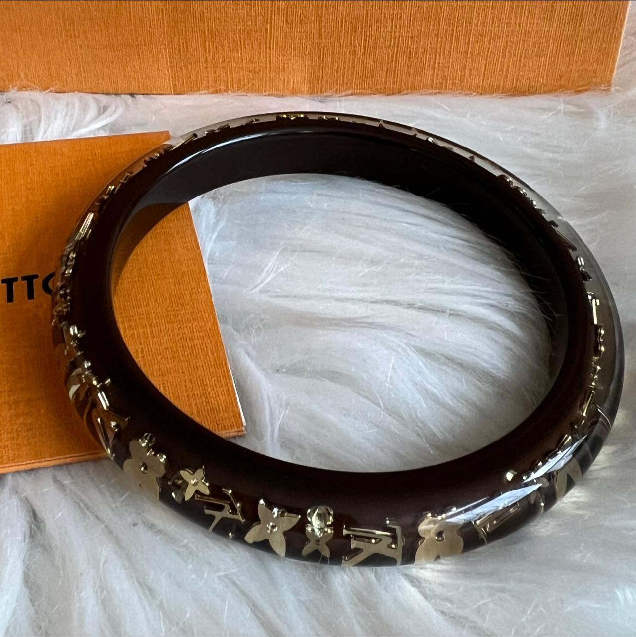 Louis Vuitton Monogram Narrow Inclusion Bangle Bracelet