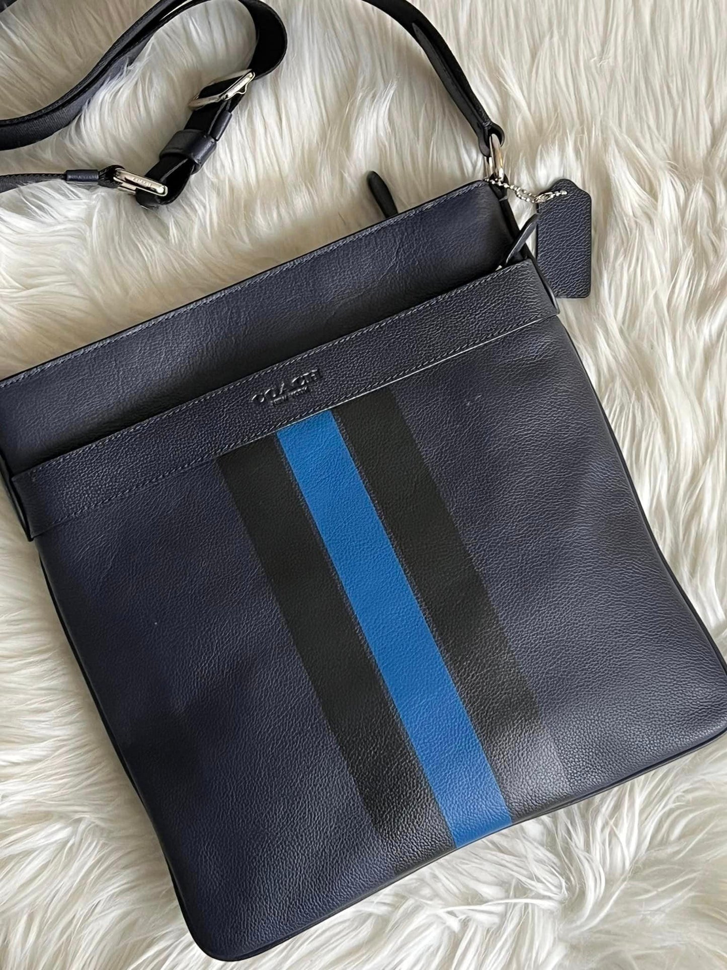 Coach Charles Crossbody in Varsity Leather
