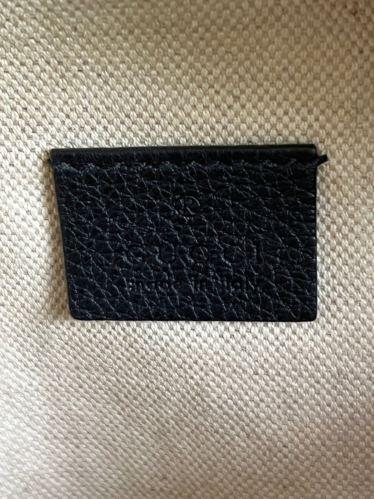 Gucci Logo Print Leather Belt Bag