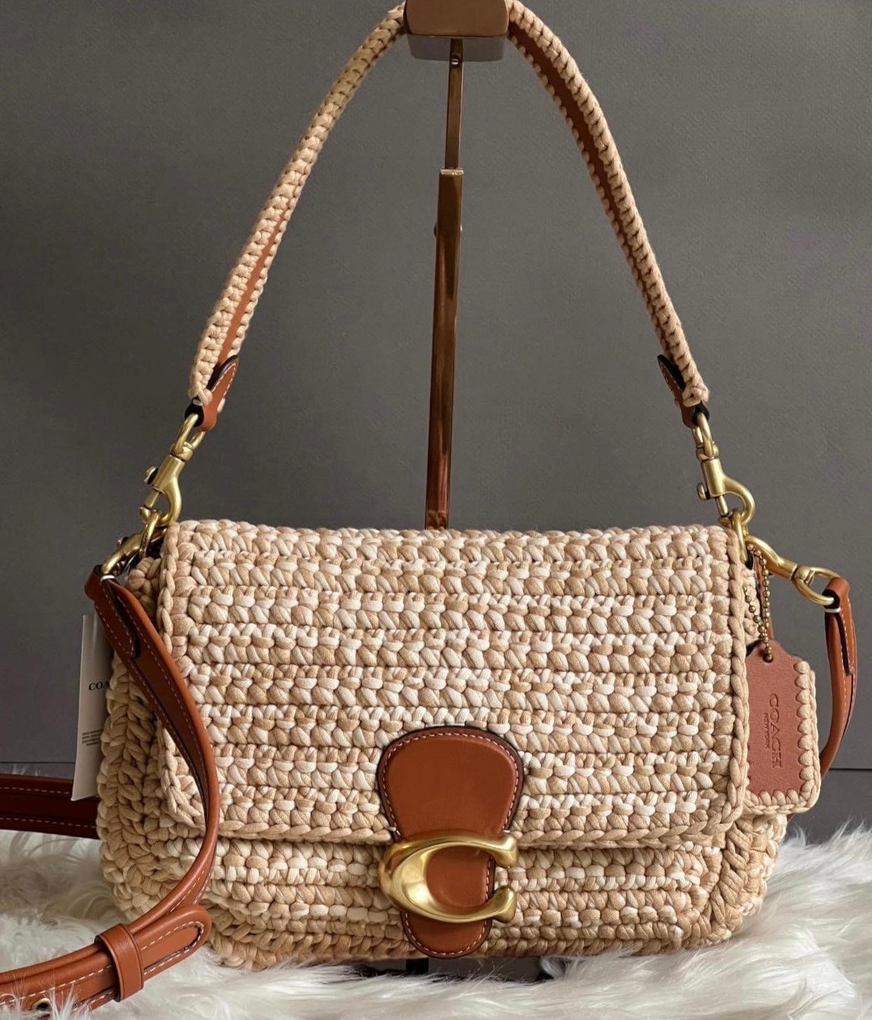 Coach Soft Tabby Shoulder Bag with Crochet