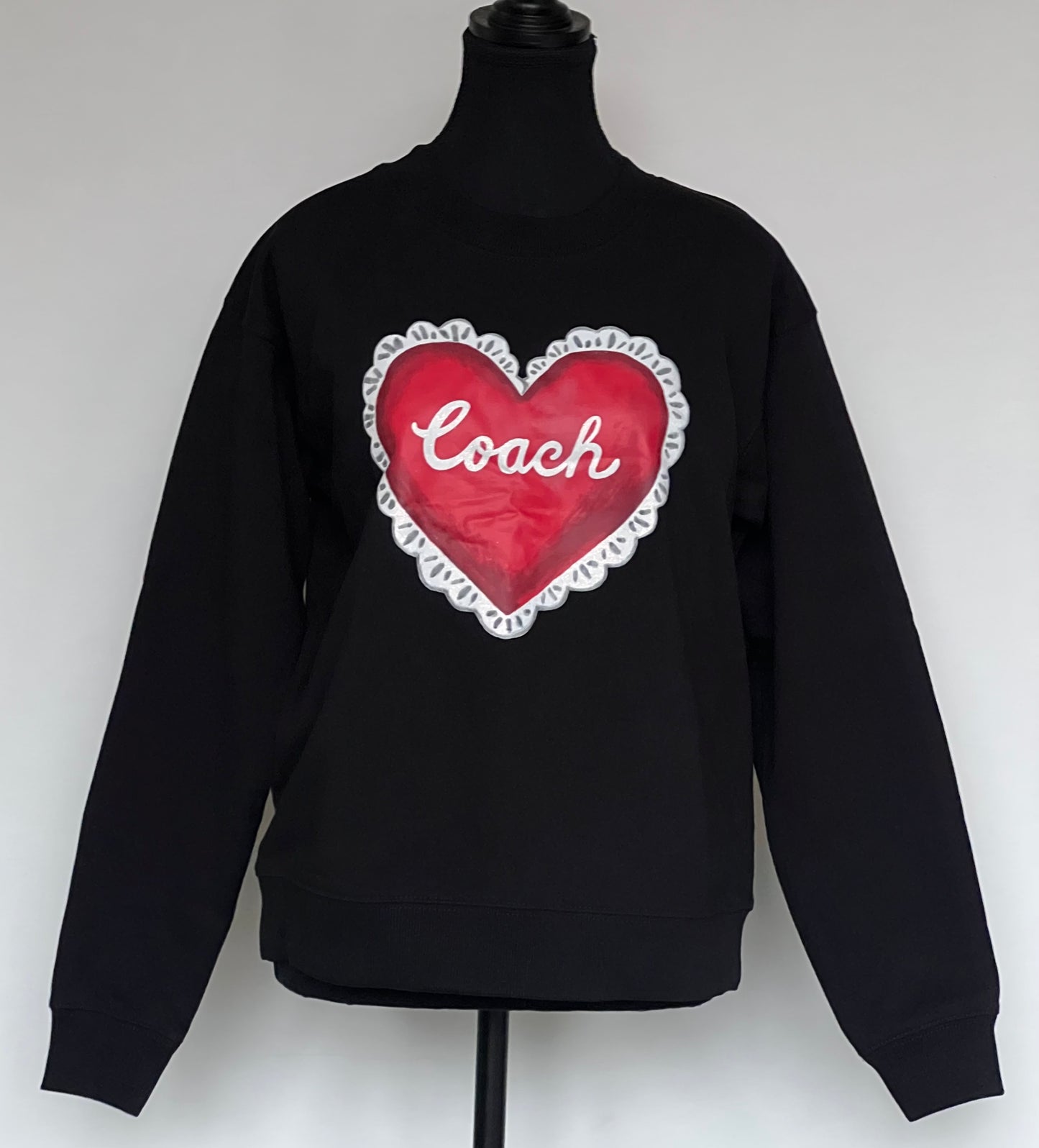 Coach Heart Crewneck Sweater