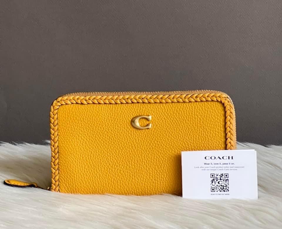 Coach Zip Around Wallet with Braid