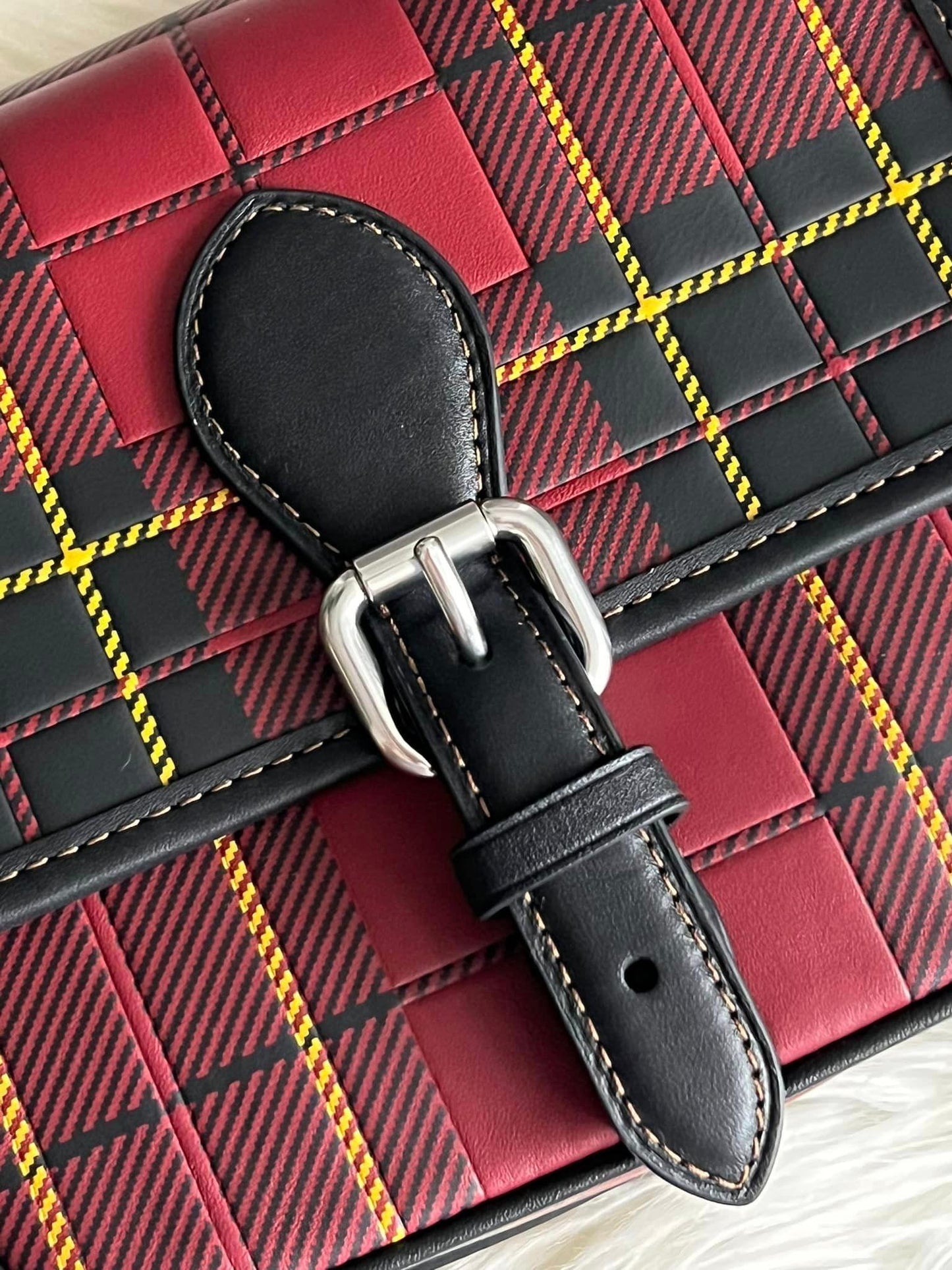 Coach Frankie Crossbody 18 with Plaid Print