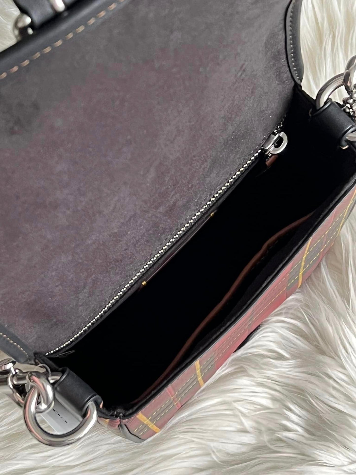Coach Frankie Crossbody 18 with Plaid Print