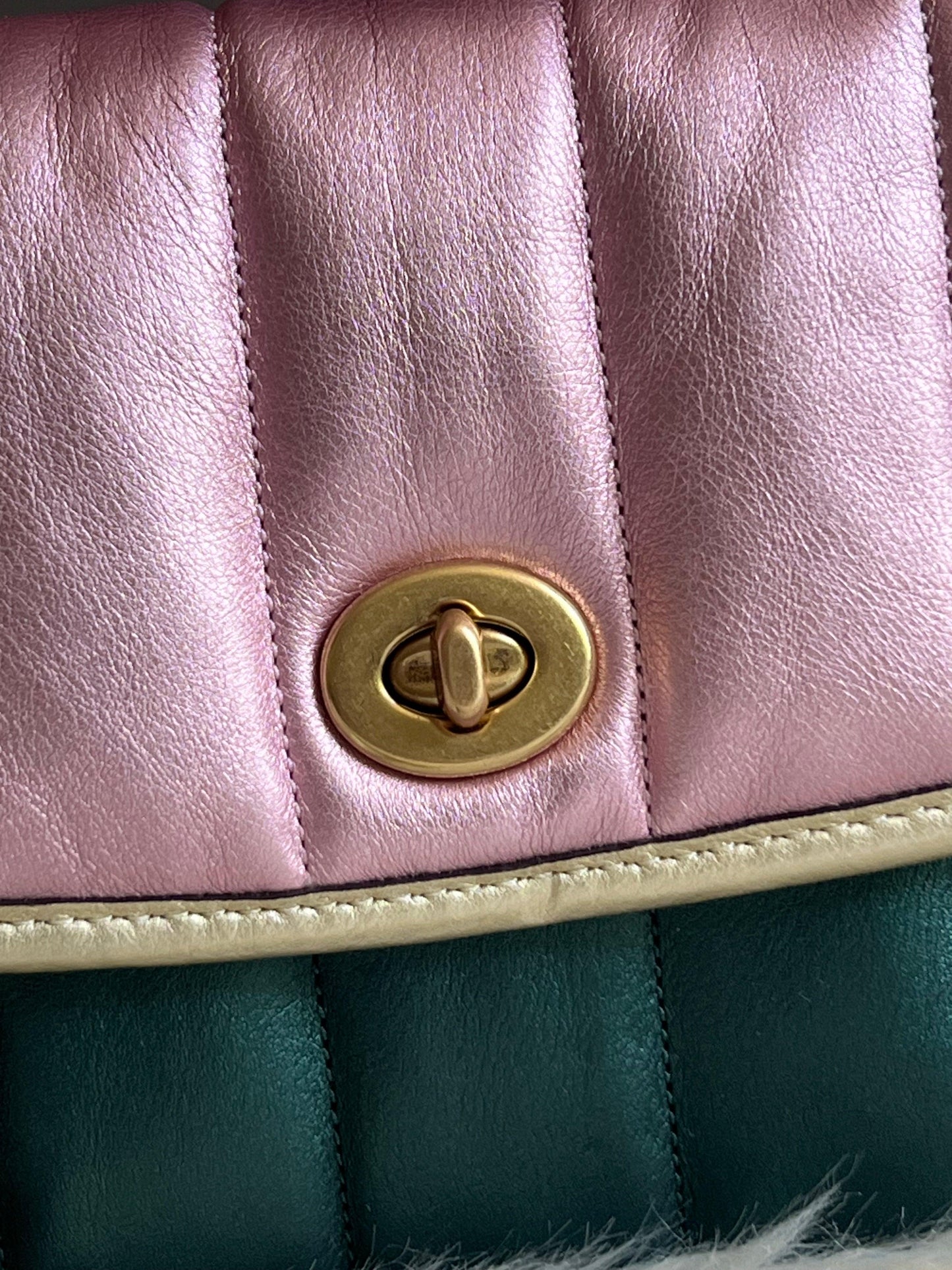 Coach Kip Turnlock Crossbody with Colorblock Quilting