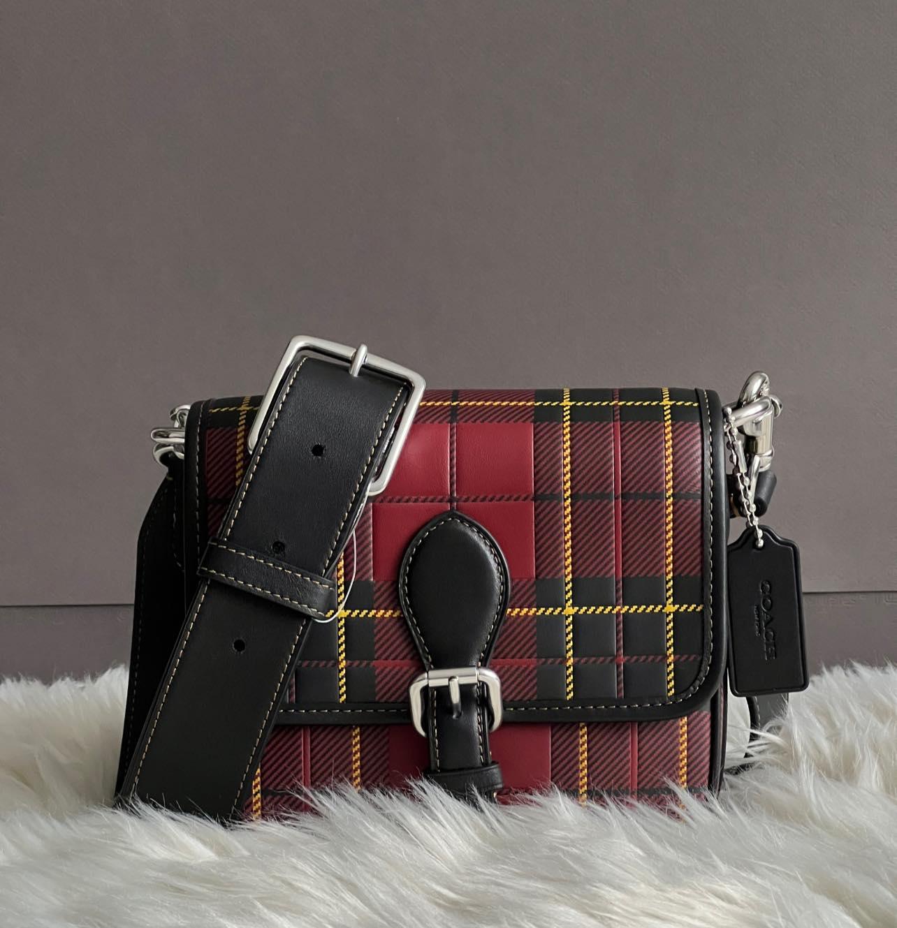 Coach Frankie Crossbody 18 with Plaid Print