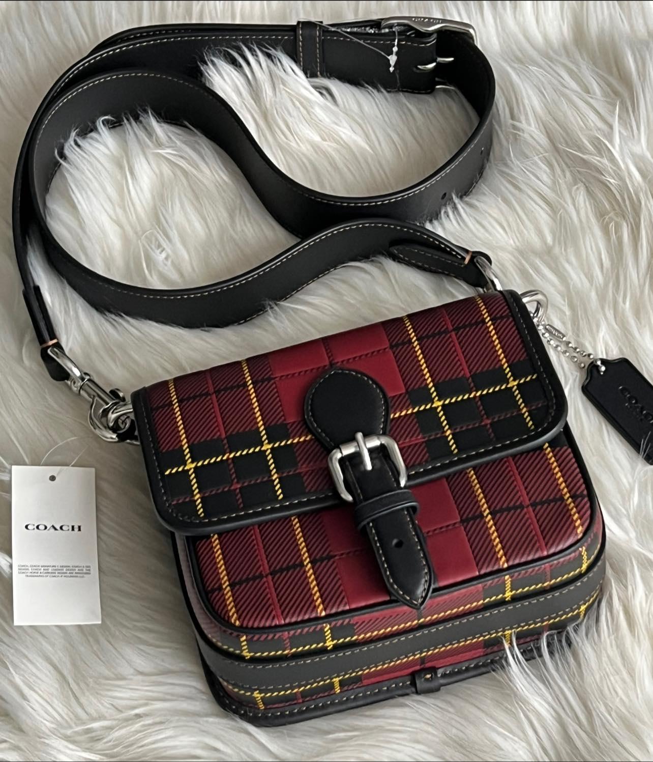 Coach Frankie Crossbody 18 with Plaid Print