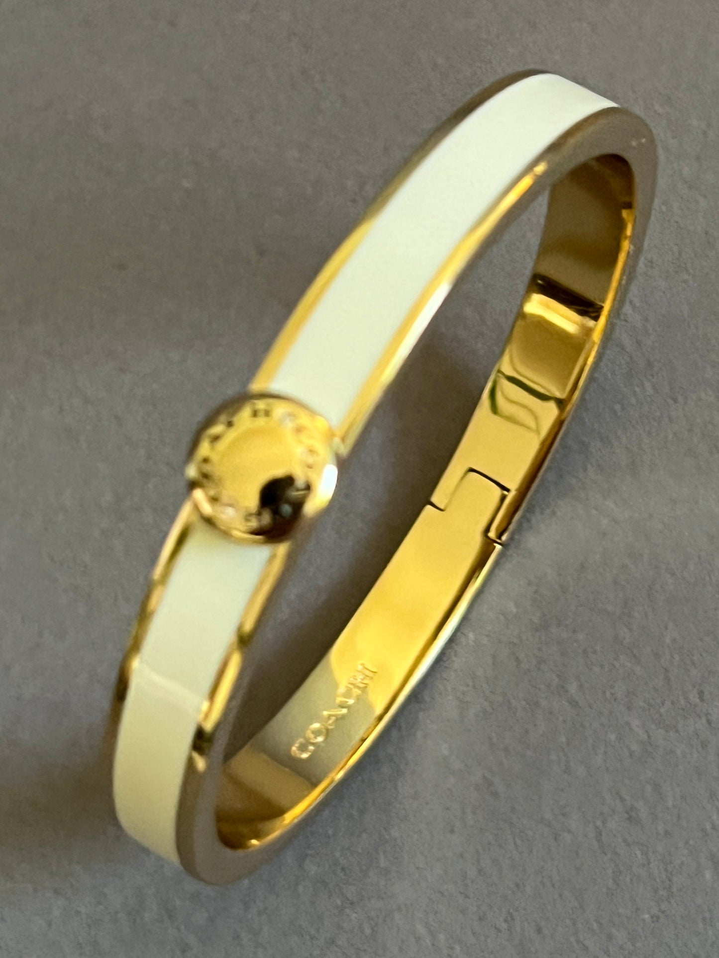 Coach Rivet Enamel Hinged Bangle