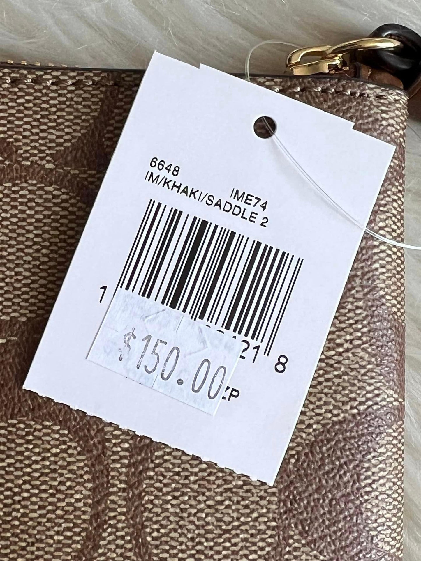 Coach Large Corner Zip Wristlet in Signature Canvas