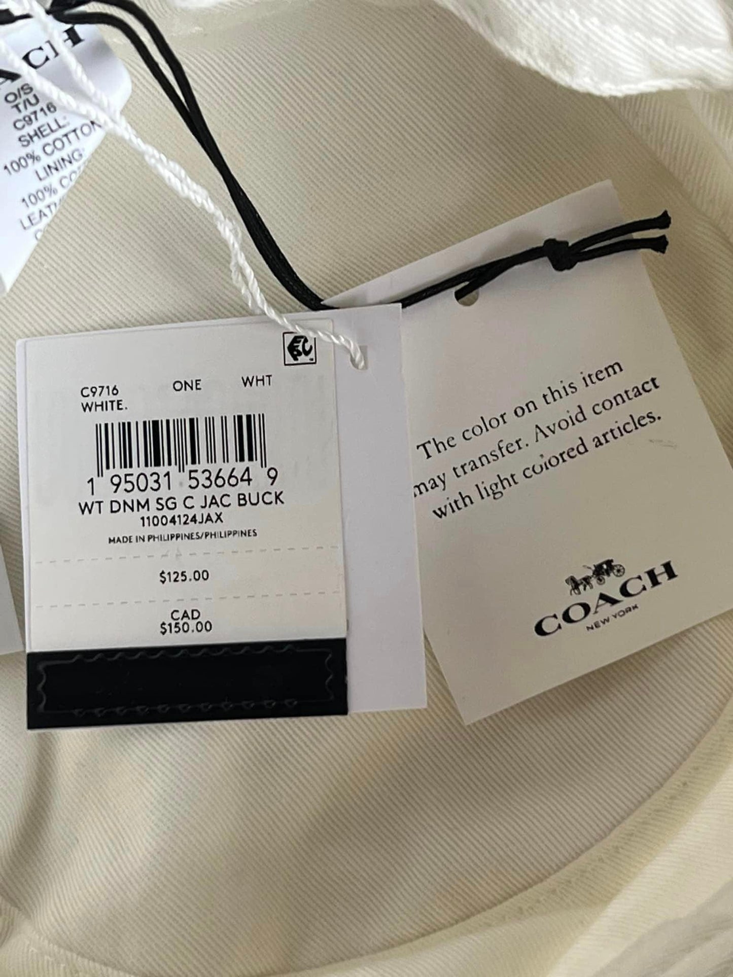 Coach Signature Jacquard Bucket Hat