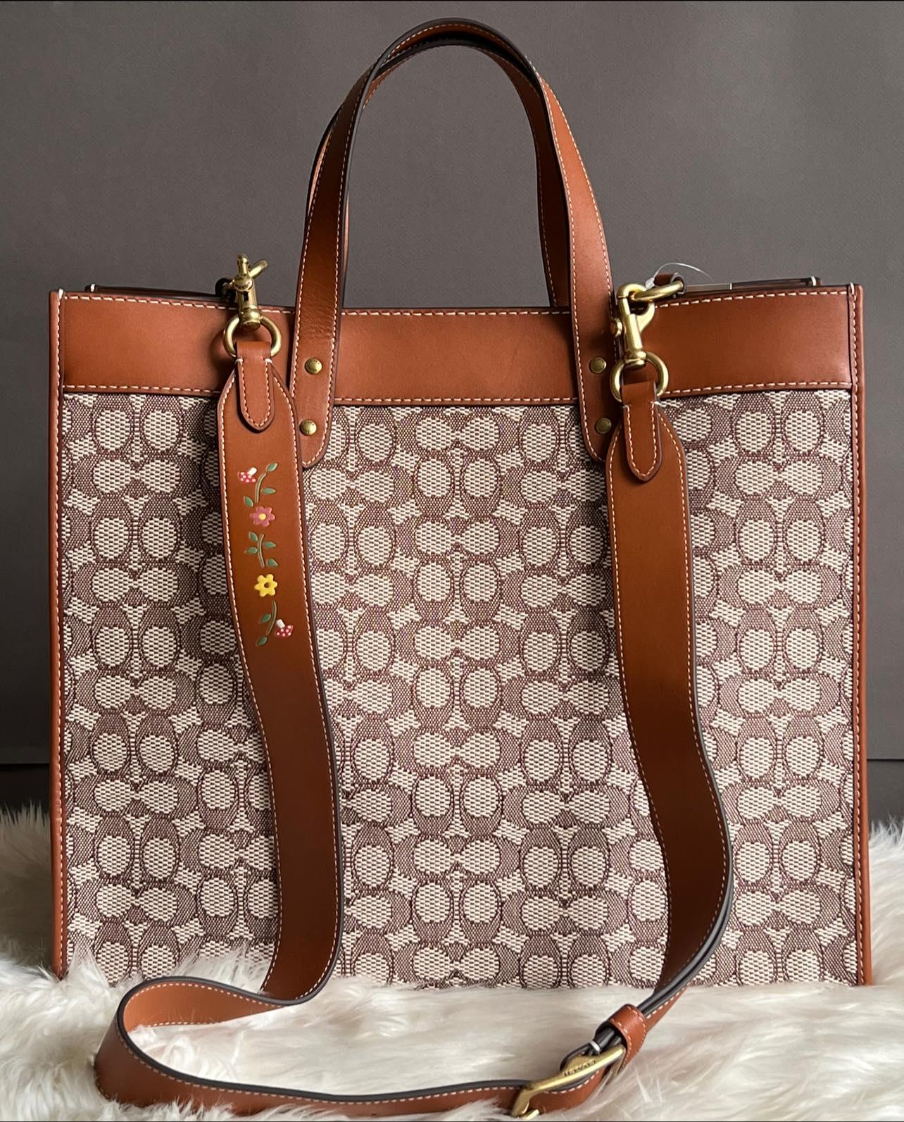 Disney X Coach Field Tote 40 in Signature Textile Jacquard with Patches