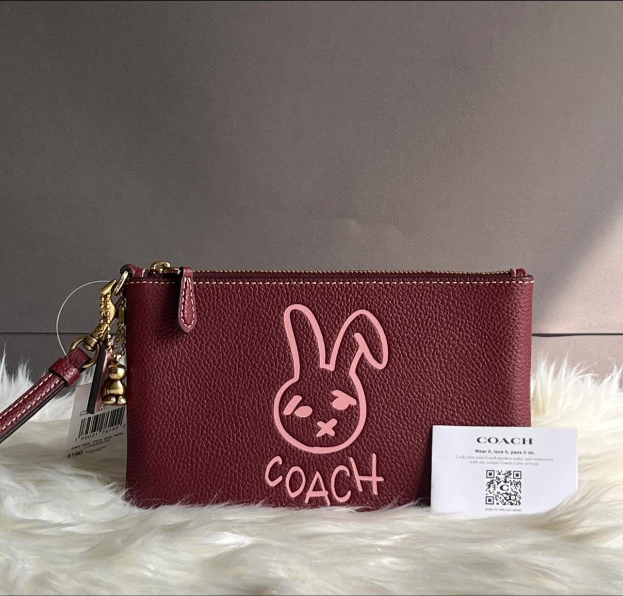 Coach Lunar New Year Small Wristlet with Rabbit