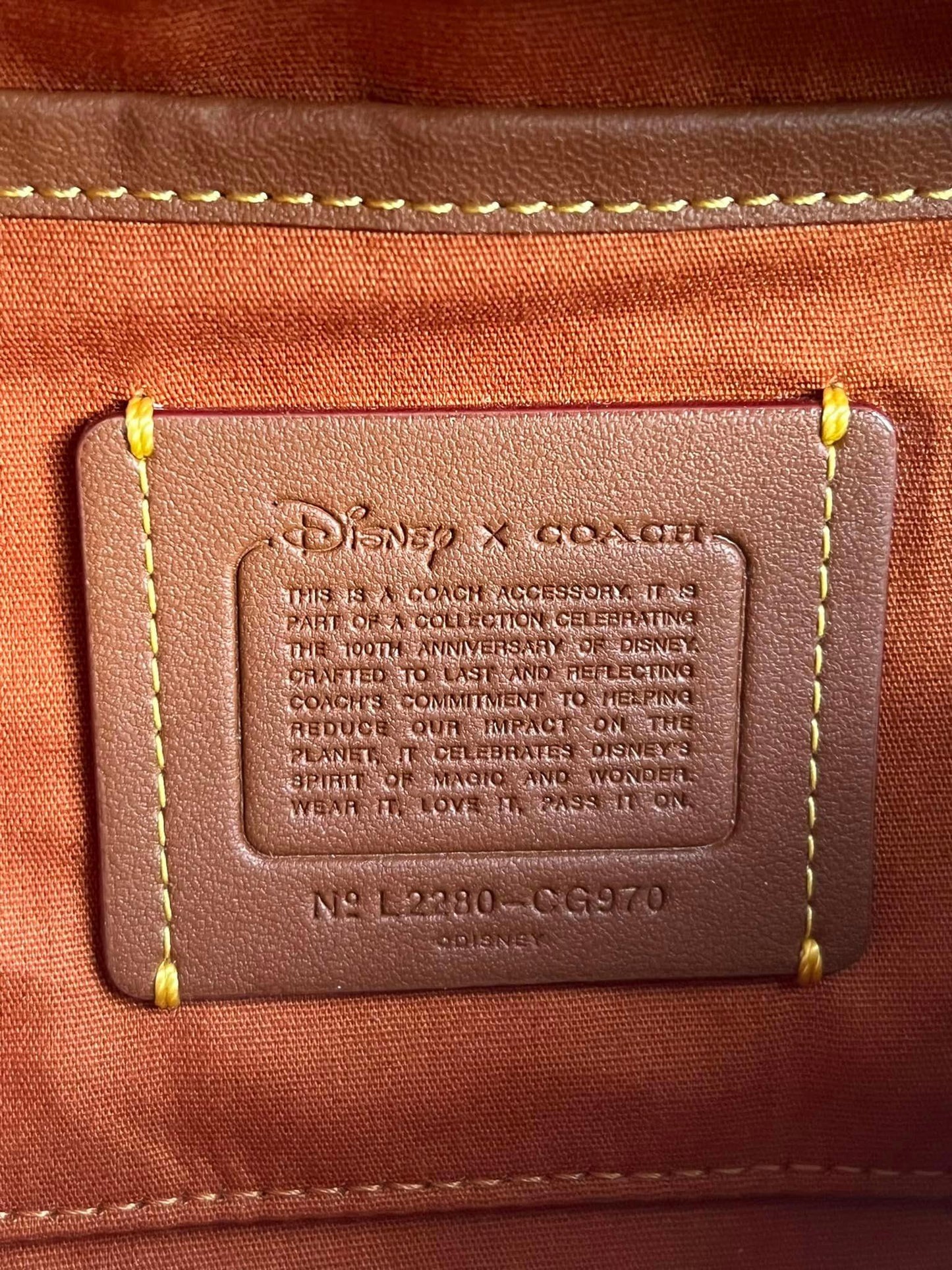 Disney X Coach Charter Belt Bag 7 in Signature Textile Jacquard with Patches
