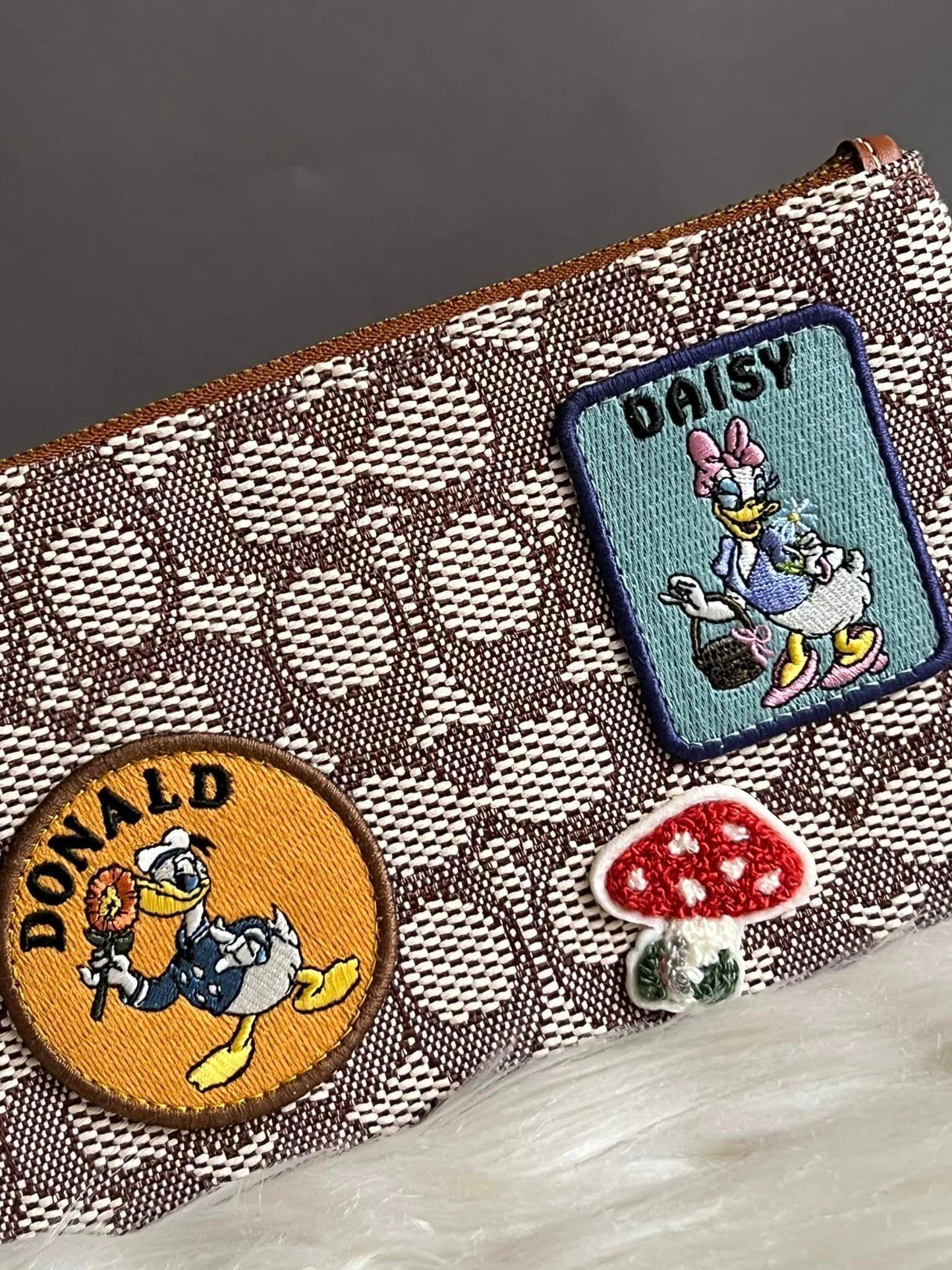 Disney X Coach Small Wristlet in Signature Textile Jacquard with Patches
