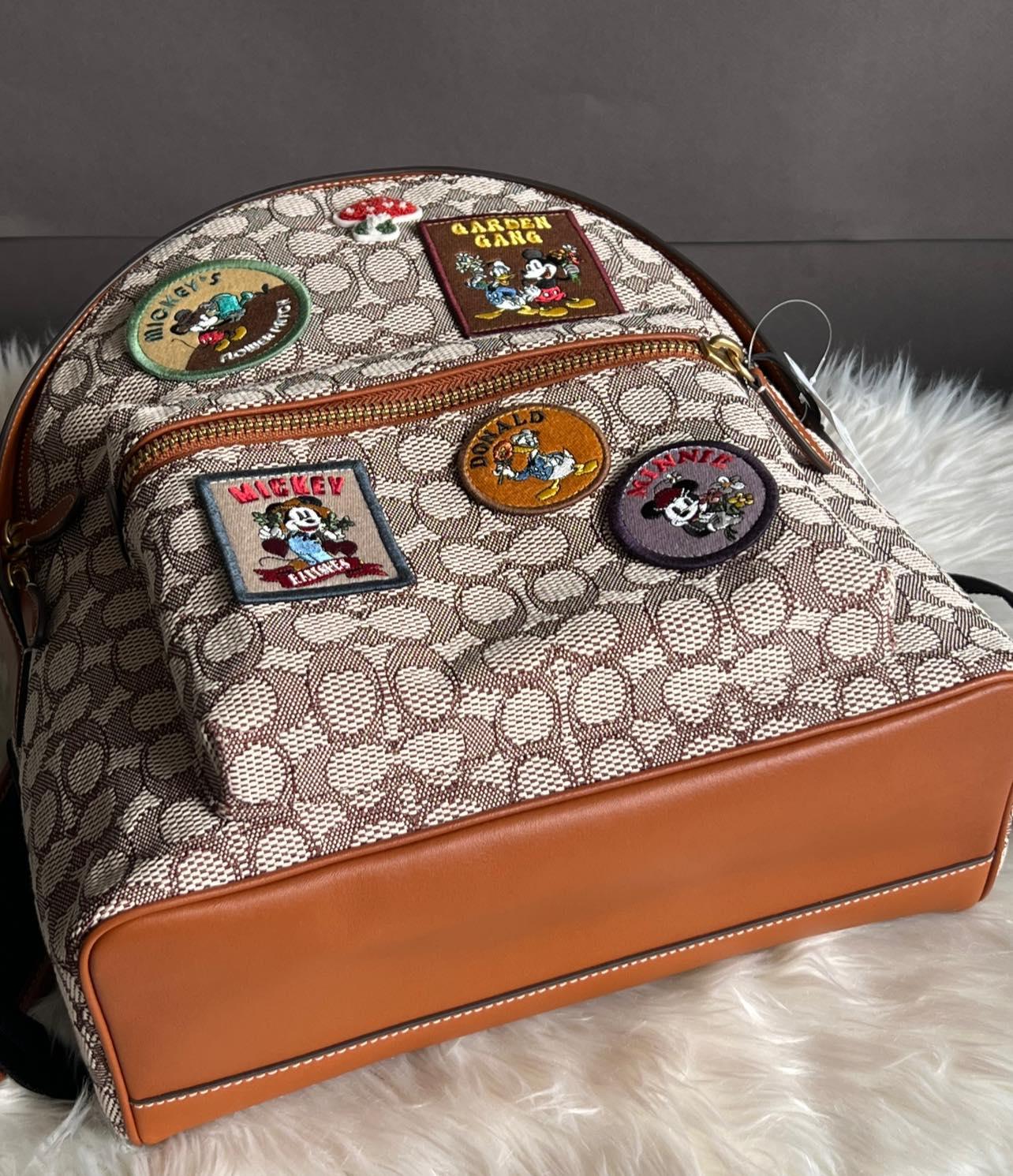 Disney X Coach Charter Backpack in Signature Textile Jacquard with Patches