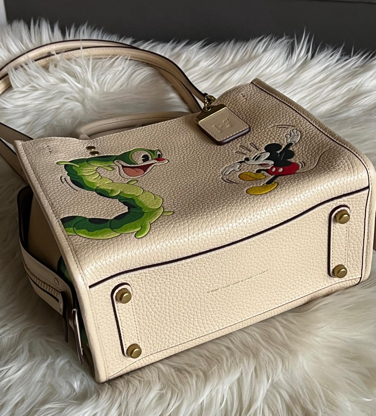 Disney X Coach Rogue 25 in Regenerative Leather with Mickey Mouse and Caterpillar