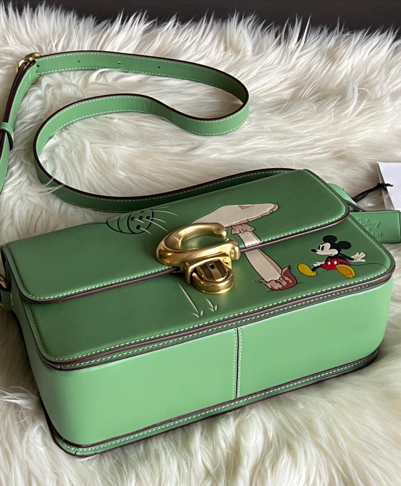 Disney X Coach Studio Shoulder Bag with Mickey Mouse and Watering Can
