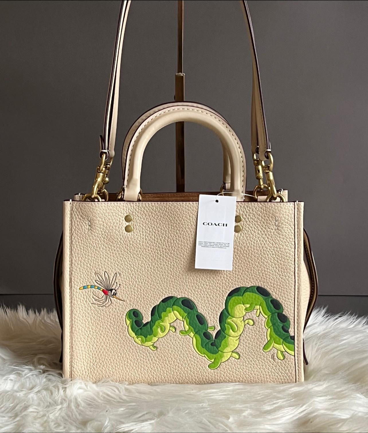Disney X Coach Rogue 25 in Regenerative Leather with Mickey Mouse and Caterpillar