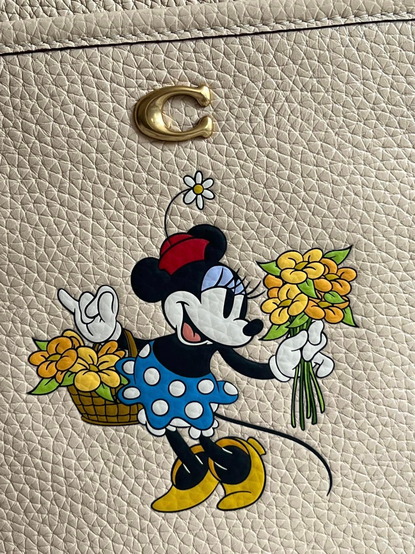 Disney X Coach Kitt Messenger Crossbody in Regenerative Leather with Minnie Mouse