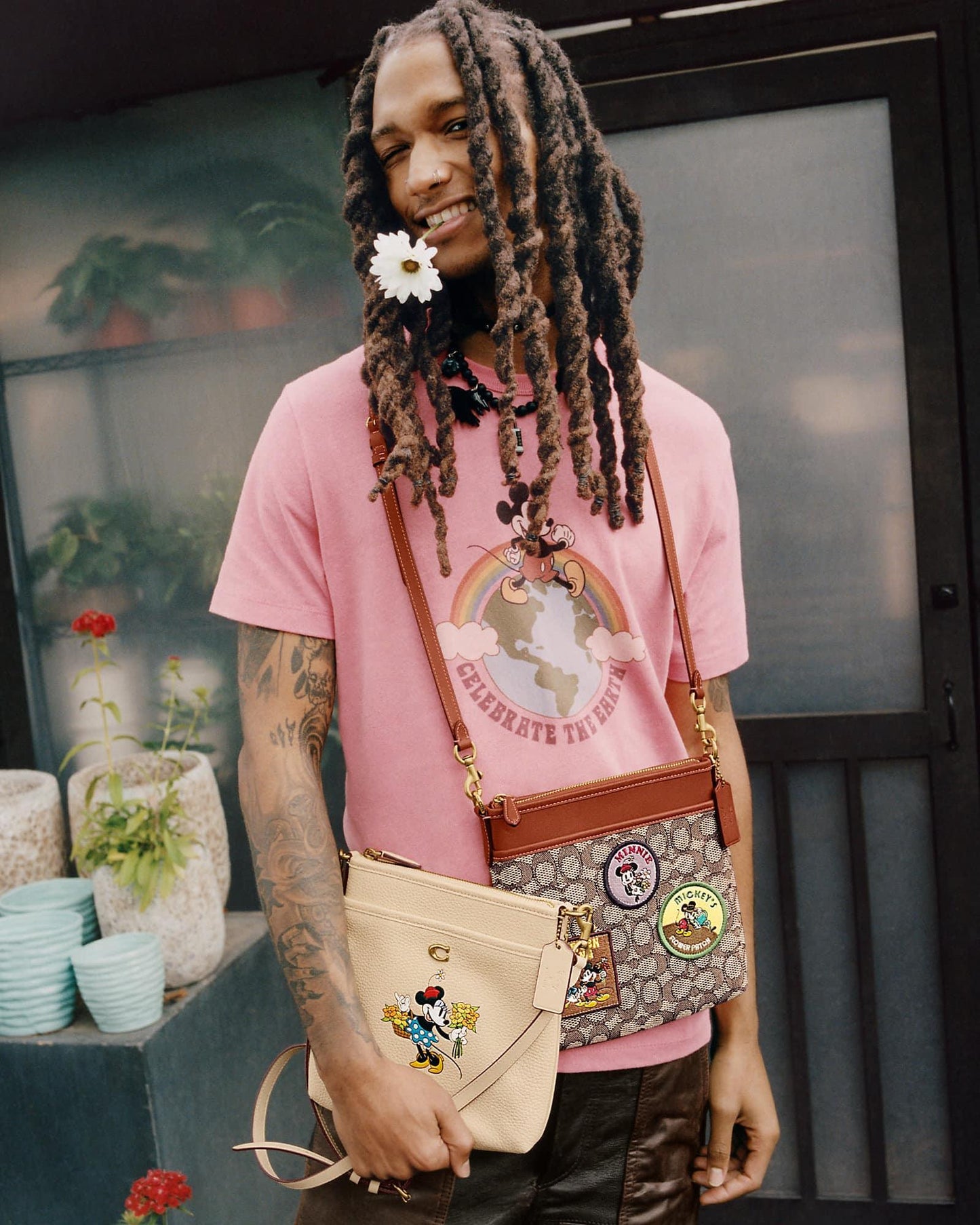 Disney X Coach Kitt Messenger Crossbody in Signature Textile Jacquard with Patches