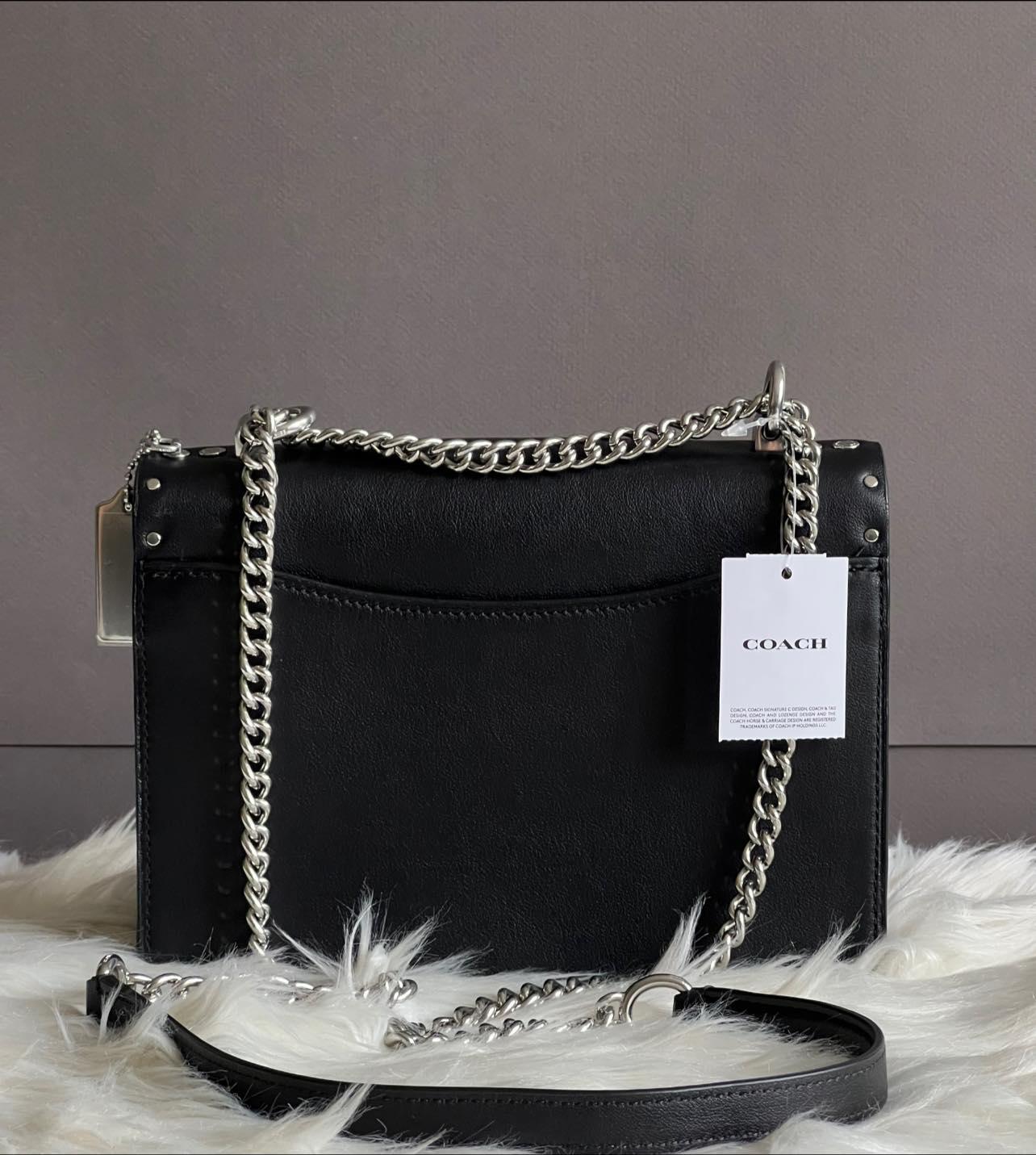 Coach Klare Crossbody in Signature Canvas with Rivets