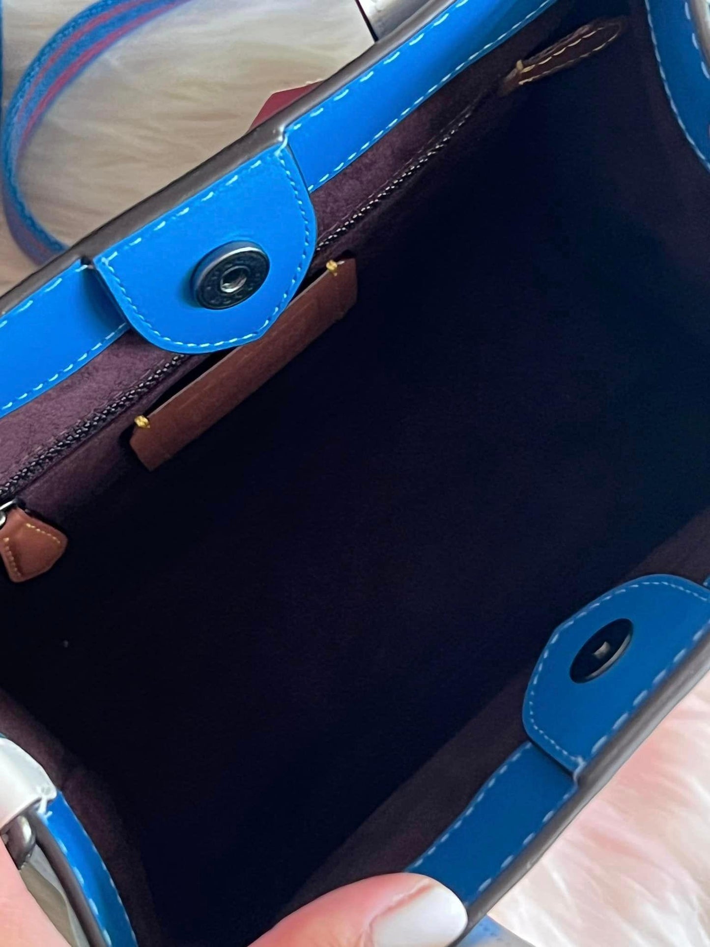 Coach Field Tote 22 with Colorblock Quilting and Coach Badge