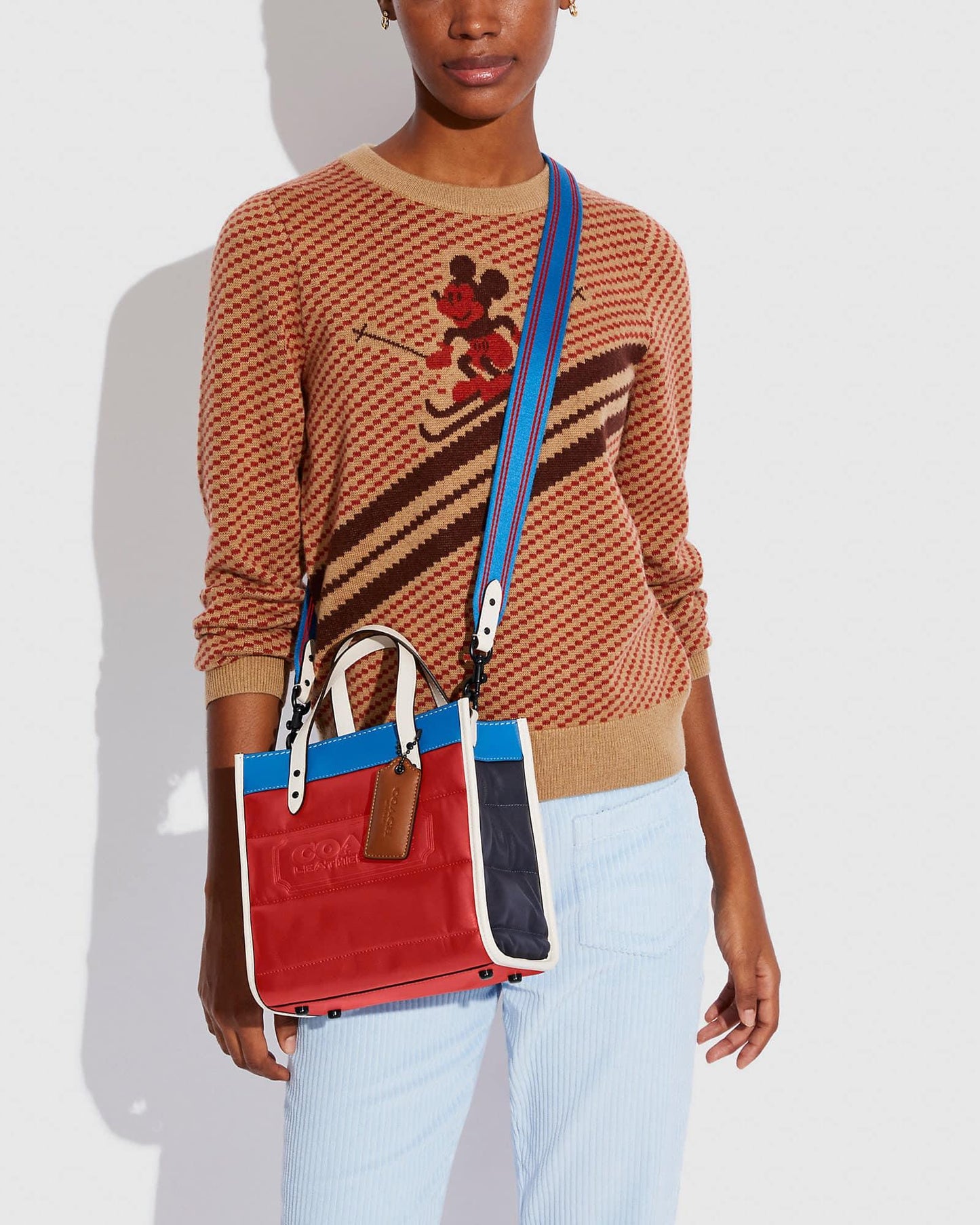 Coach Field Tote 22 with Colorblock Quilting and Coach Badge