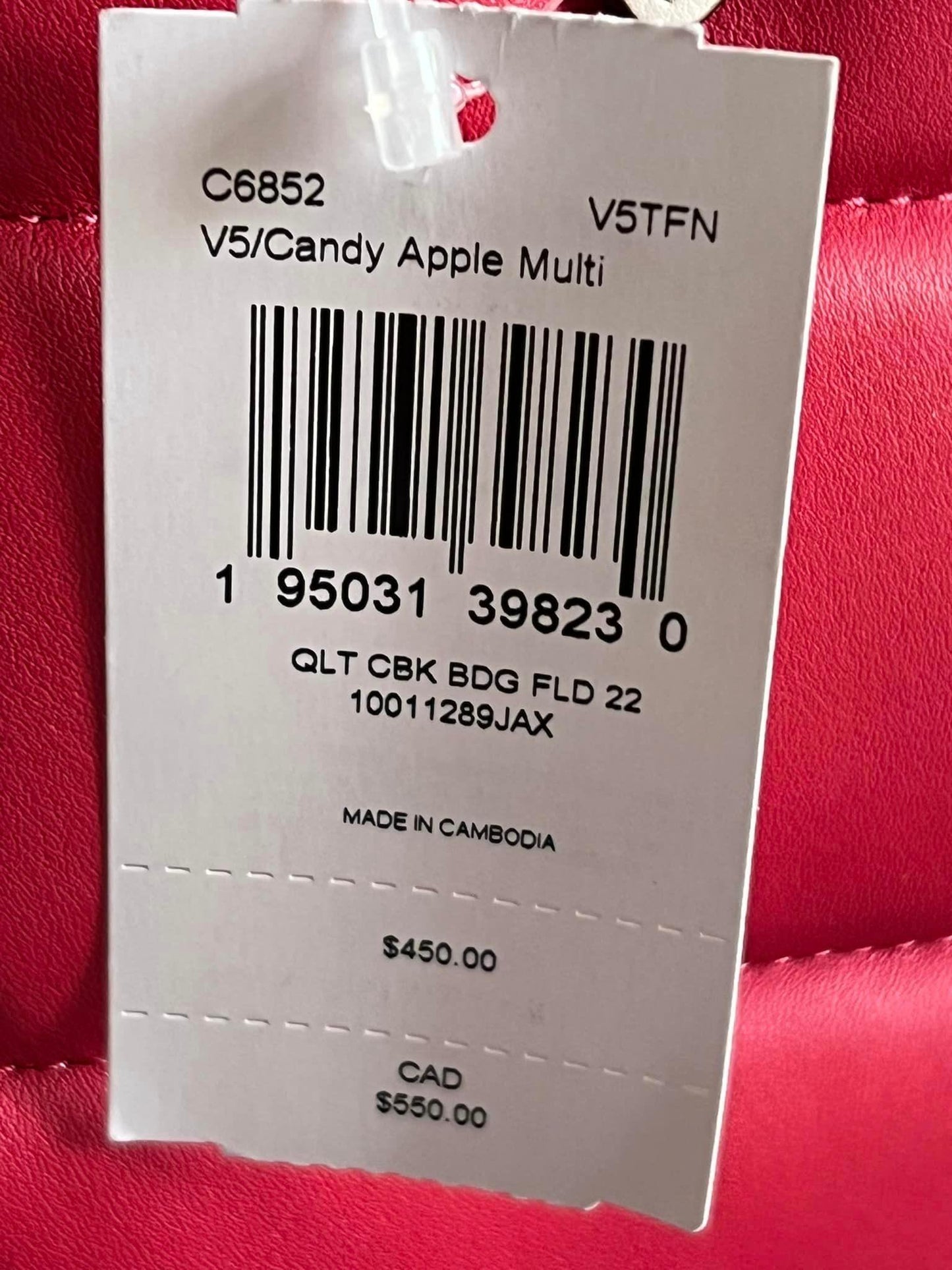 Coach Field Tote 22 with Colorblock Quilting and Coach Badge