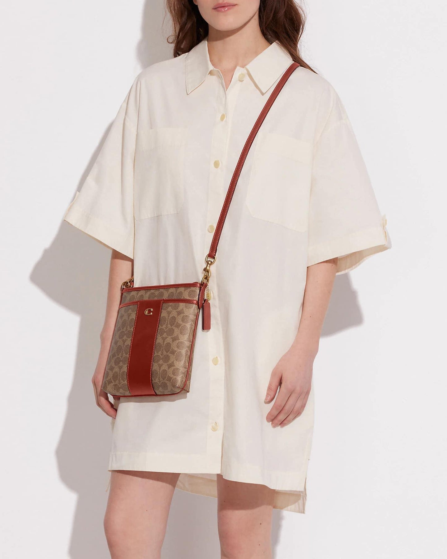 Coach Kitt Messenger Crossbody in Colorblock Signature Canvas