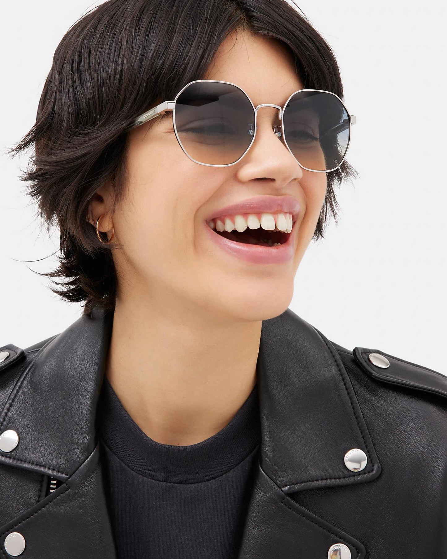 Coach Metal Hexagon Sunglasses