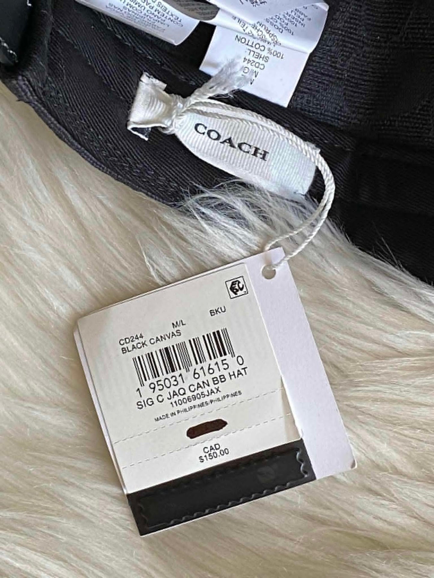 Coach Signature Jacquard Canvas Baseball Hat