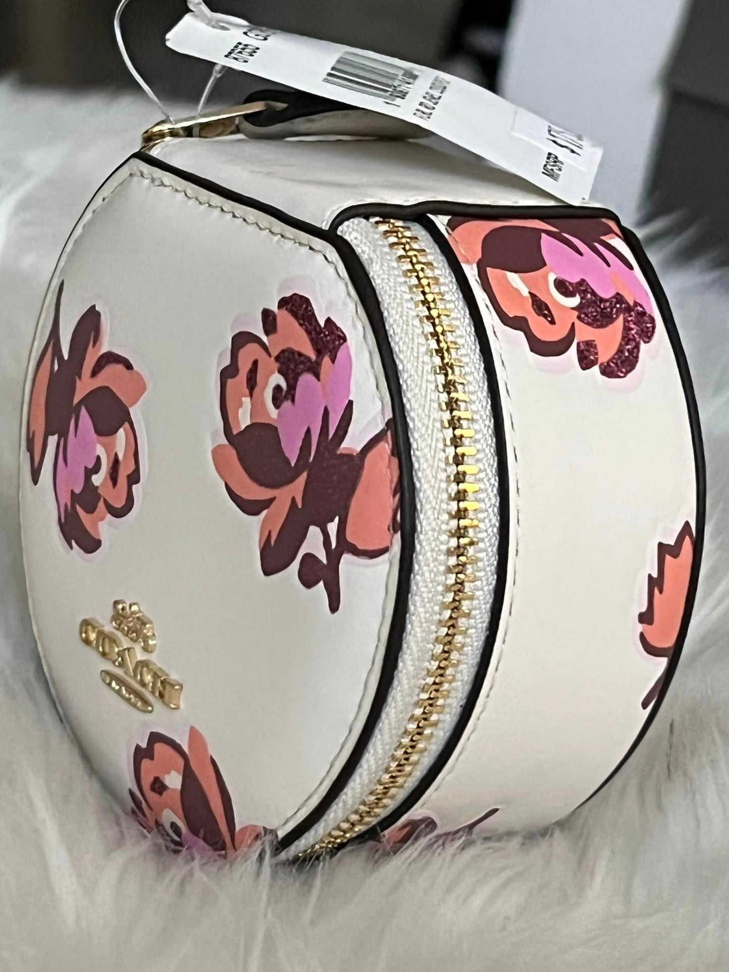 Coach Round Jewelry Case with Floral Print