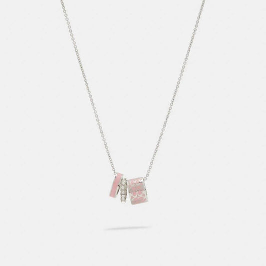 Coach Signature C Enamel Necklace