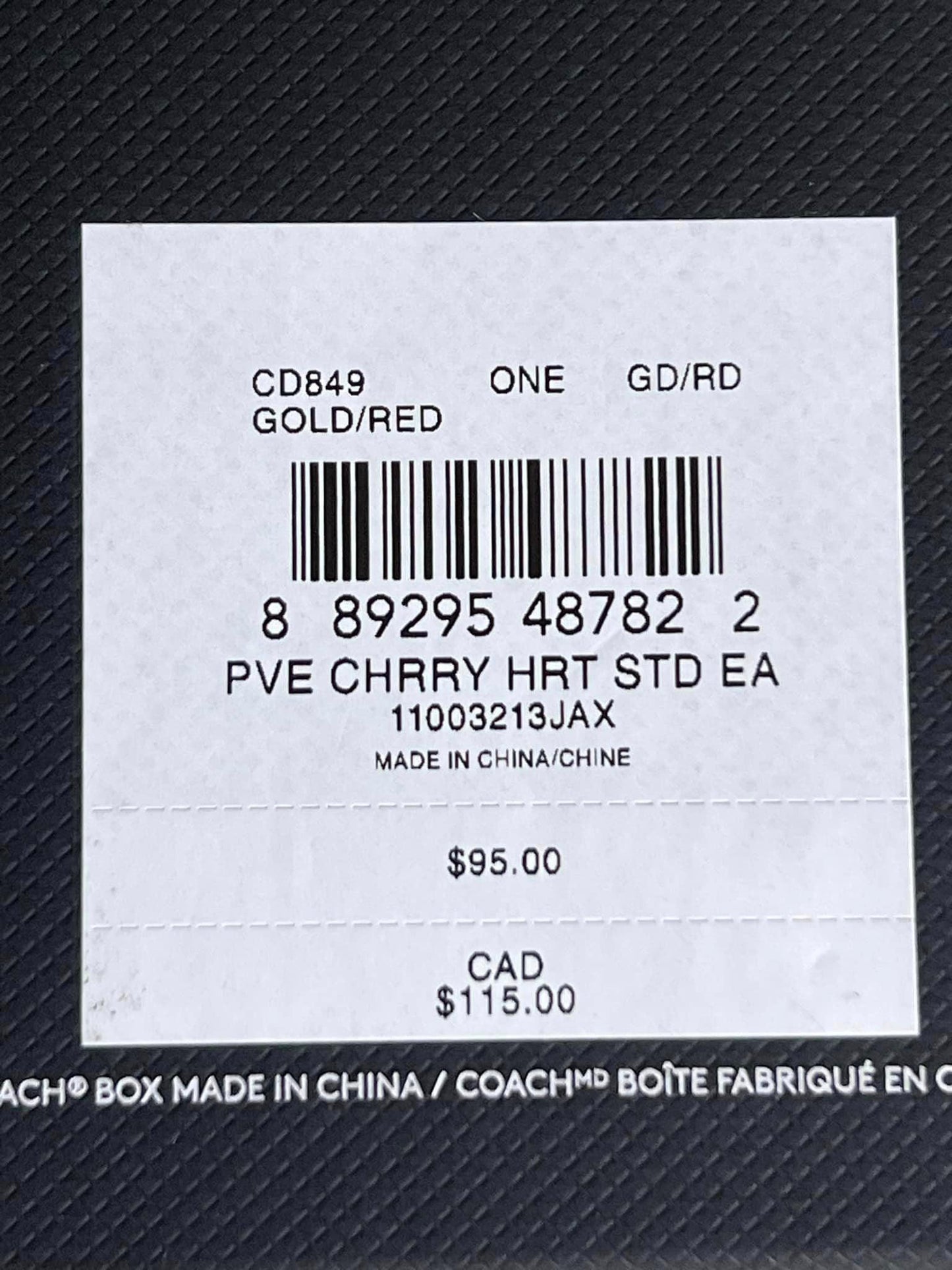 Coach Pave Cherry and Heart Stud Earrings Set