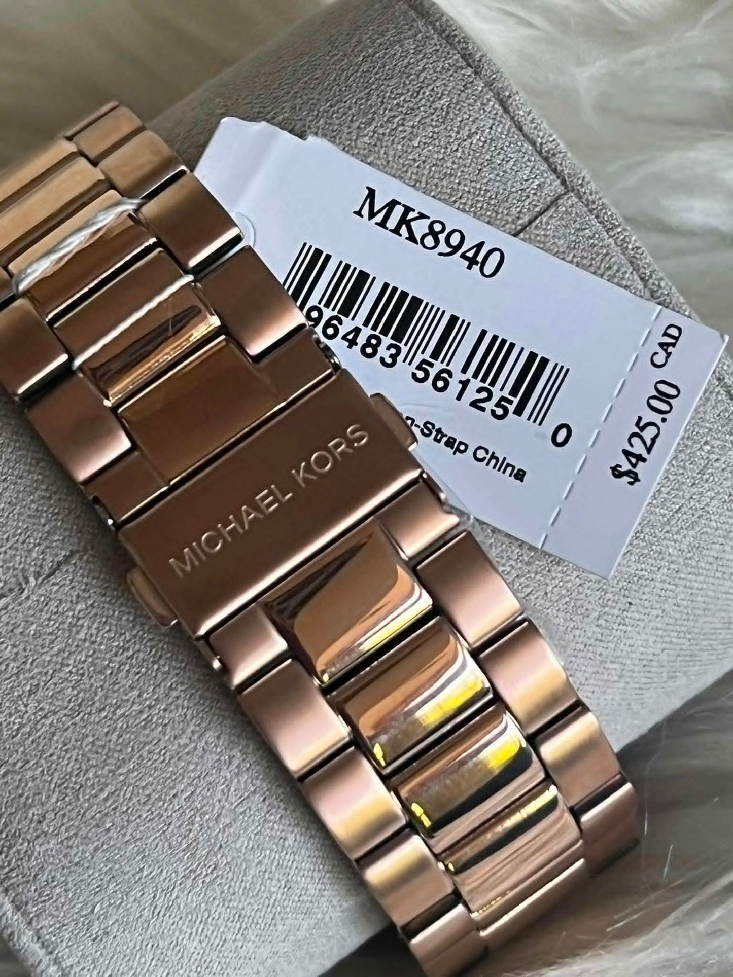 Michael Kors Men’s Lennox Chronograph Rose Gold-Tone Stainless Steel Watch