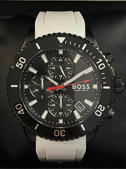 Hugo Boss Men’s Admiral Chronograph White Rubber Watch