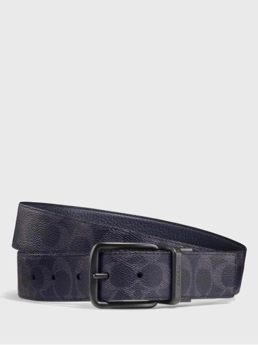 Coach Wide Harness Signature Reversible Belt