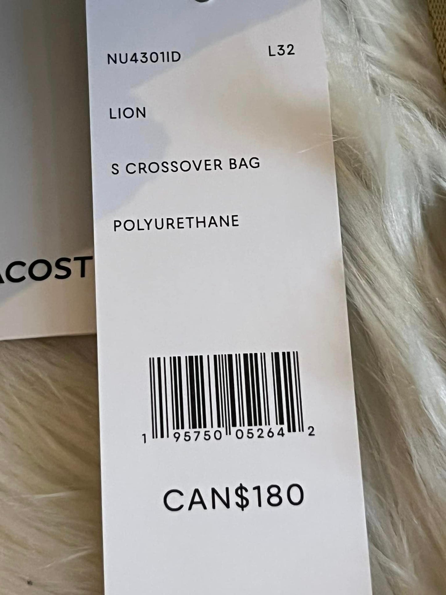 Lacoste Unisex Lacoste Logo Print Shoulder Bag