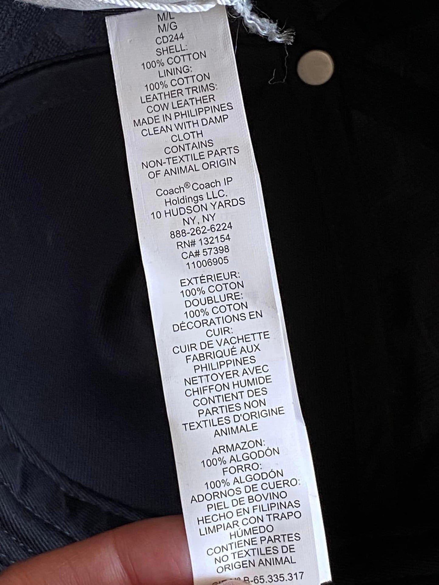 Coach Signature Jacquard Canvas Baseball Hat